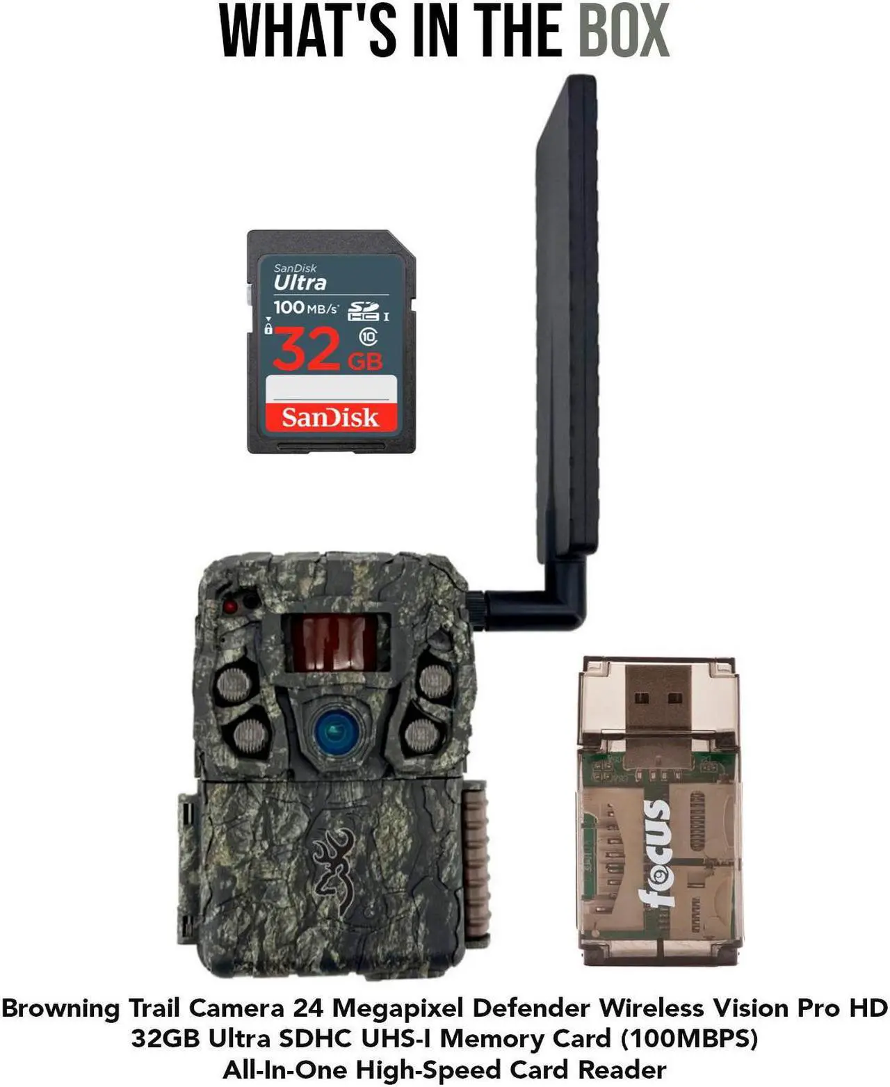 Alt view image 7 of 7 - Browning Trail Camera-Defender Wireless Vision Pro HD w/ 32 GB Memory Cards and Card Reader