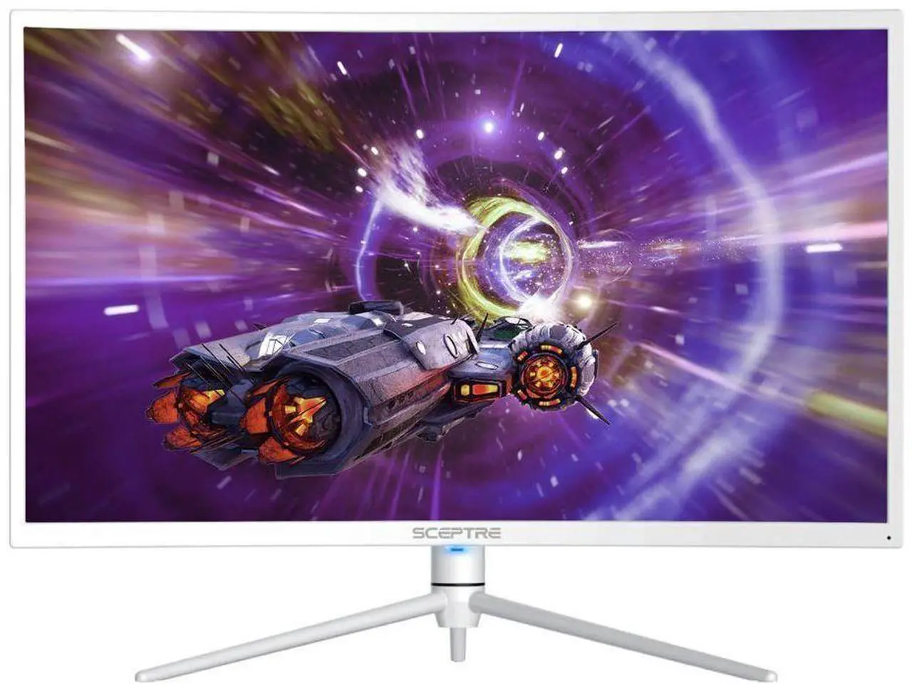 Alt view image 6 of 12 - Sceptre Curved 32-inch QHD Gaming Monitor 2560 x 1440 up to 165Hz 144Hz 1ms HDR1000 99% sRGB, Light Sensor Height Adjustable DP HDMI USB Type C 3.1 Build-in Speakers Nebula White (C325B-QWN168W)