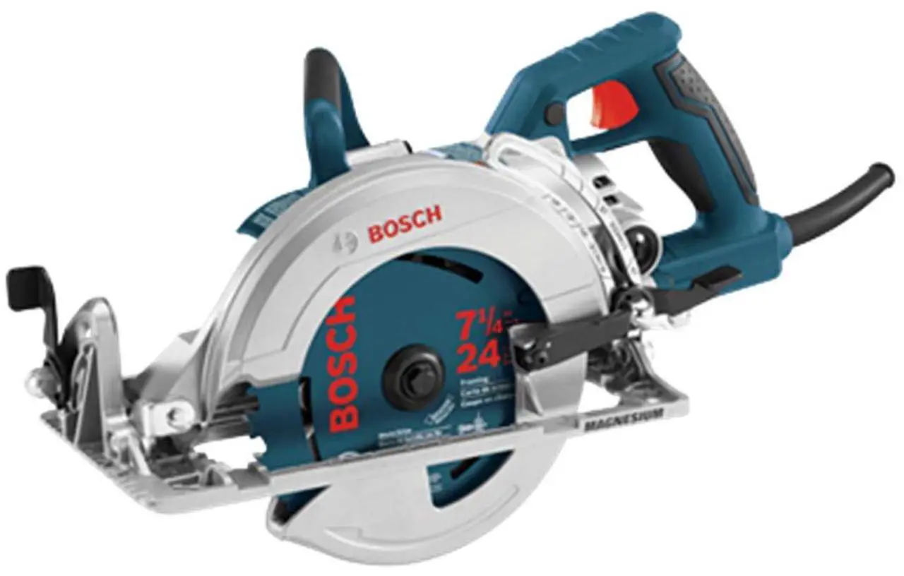 Alt view image 7 of 12 - BOSCH 7-1/4-Inch Worm Drive Circular Saw CSW41, Blue