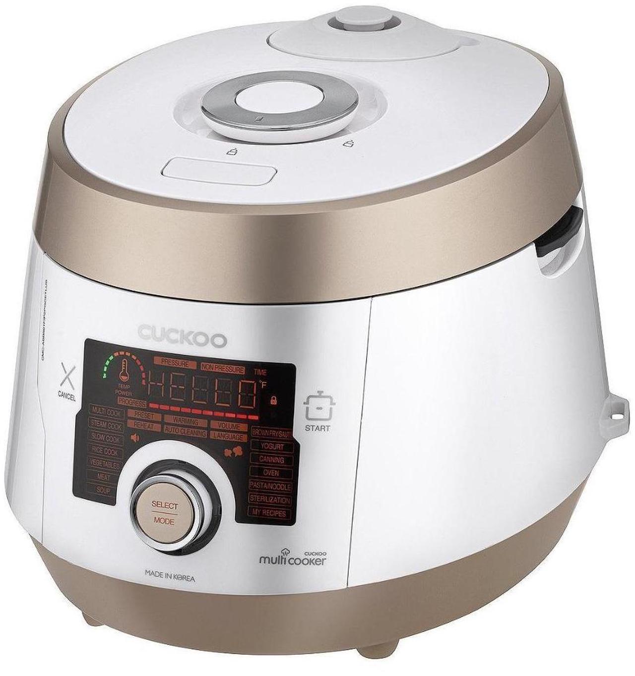 Alt view image 2 of 6 - CUCKOO 8 In 1 Multi Pressure 5 Quart Stainless Steel Gold and White Cooker