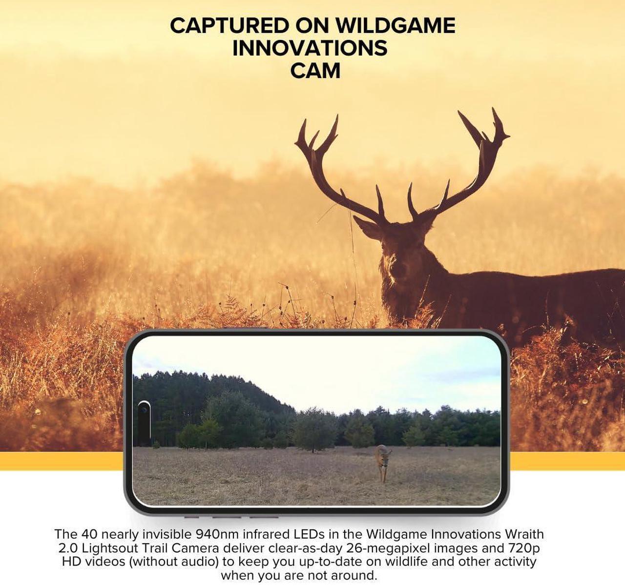 Alt view image 3 of 6 - Wildgame Innovations Wraith 2.0 Lightsout Trail Camera with 40 Infrared LEDs Bundle with 32GB Ultra SDHC UHS-I Memory Card and 4-In-1 USB Card Reader (3 Items)