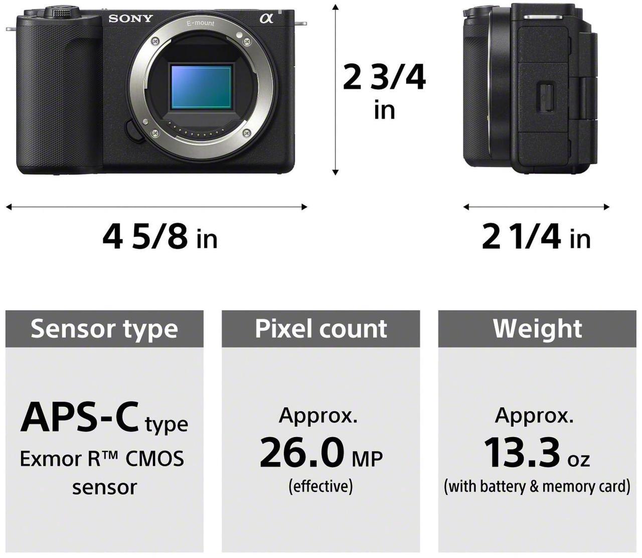 Alt view image 6 of 7 - Sony Alpha ZV-E10 II Content Creators Camera Body (Black) Bundle with Sony Ultra Wide Angle Prime Lens, Vlogger Shotgun Microphone, Holster Camera Case, and 64GBSDXC UHS-I Memory Card (5 Items)