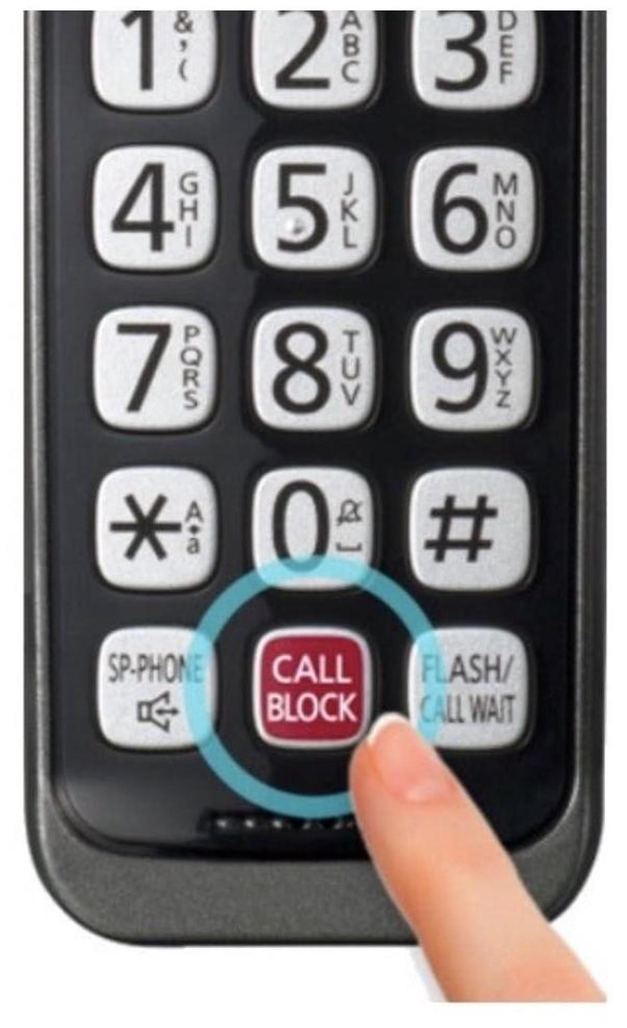 Alt view image 4 of 7 - Panasonic 3x Handsets Dect 6.0 Expandable System Cordless Phone with Advanced Call Block, Bilingual Caller ID & Easy to Read Display (Black)