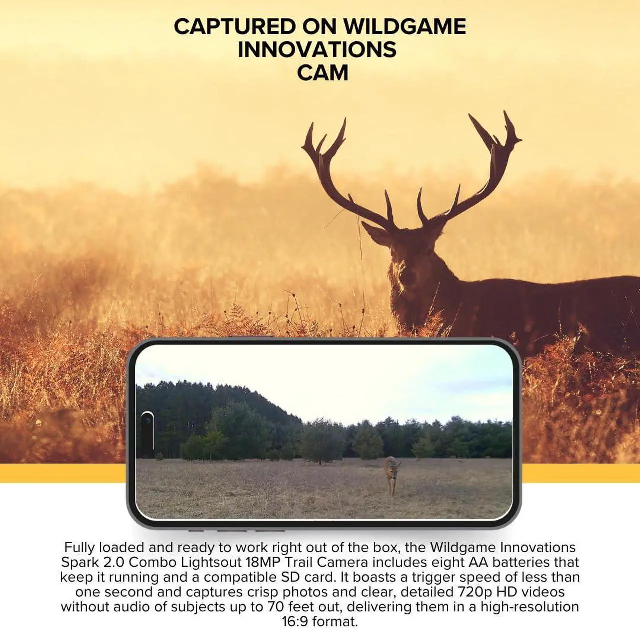 Alt view image 3 of 6 - Wildgame Innovations Kicker 2.0 Lightsout Trail Camera with 18MP Resolution and 720p Video Capture (4-Pack) Bundle with All-in-One Card Reader and 32GB Memory Card (4-Pack) (9 Items)