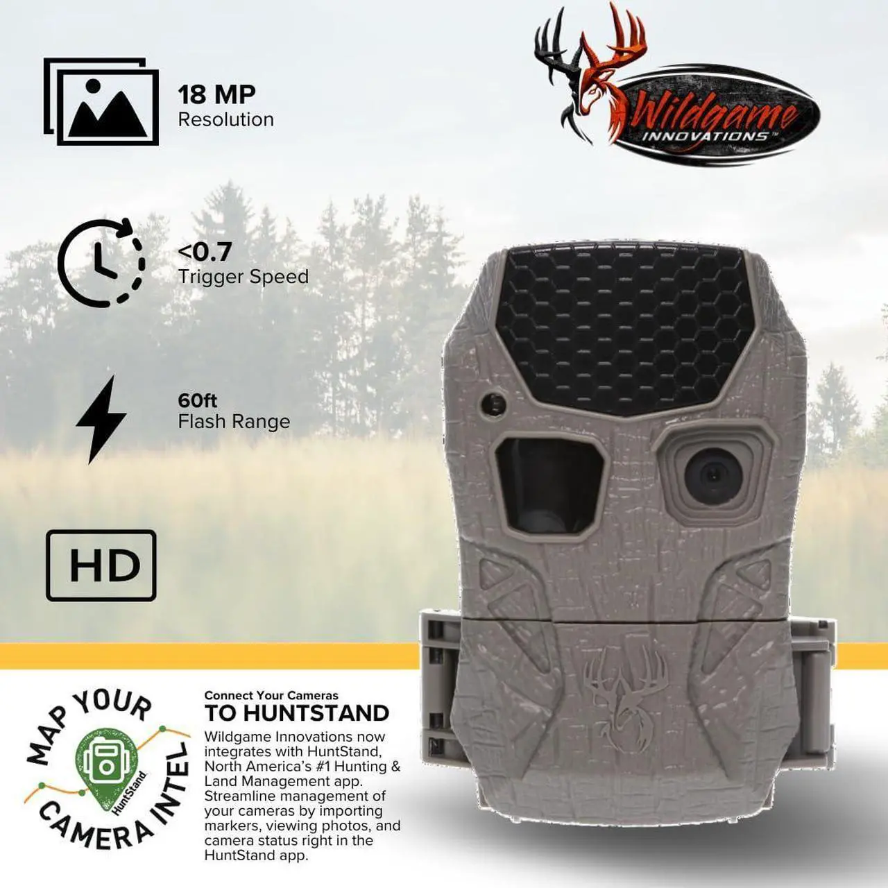 Alt view image 2 of 6 - Wildgame Innovations Kicker 2.0 Lightsout Trail Camera with 18MP Resolution and 720p Video Capture (4-Pack) Bundle with All-in-One Card Reader and 32GB Memory Card (4-Pack) (9 Items)