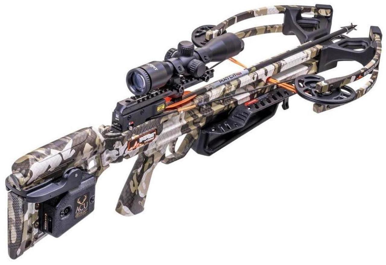 Alt view image 2 of 7 - TenPoint Invader M1 Wicked Ridge Compact Profile Crossbow with Built-In ACUdraw Cocking Device and Pro-View 400 Scope (Peak XT)