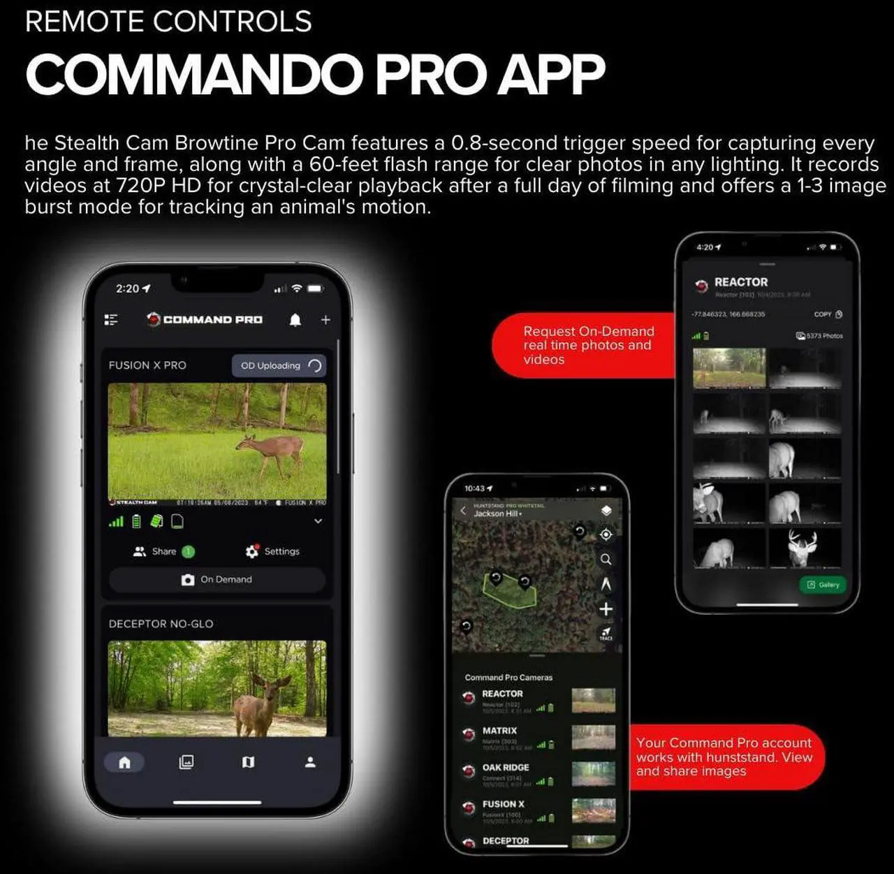 Alt view image 5 of 6 - Stealth Cam Browtine 20MP Trail/Game Camera with 720P HD Video, 0.8s Trigger Speed, 60 Feet Flash, Night Mode, and 1-3 Image Burst (Camo)