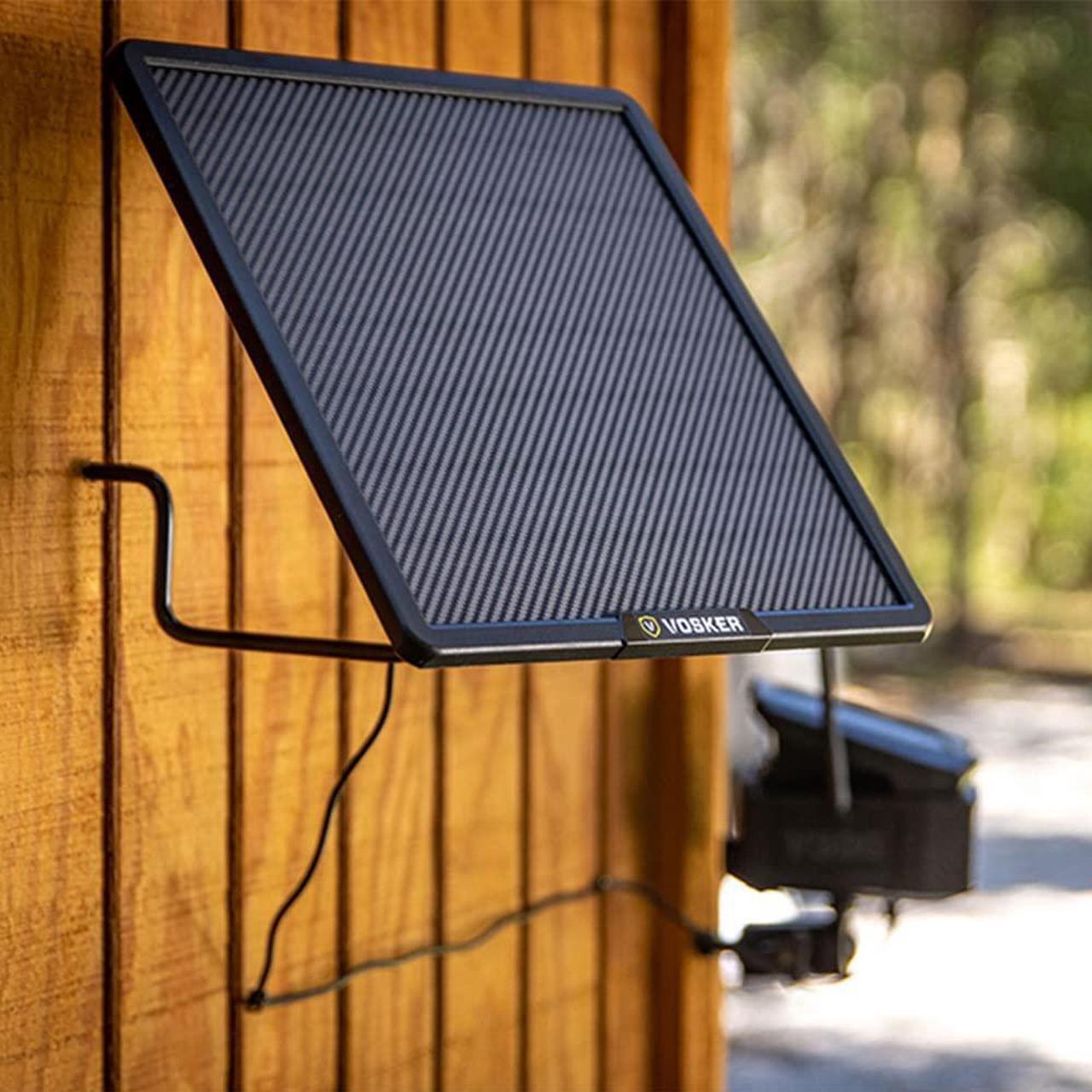 Alt view image 3 of 7 - Vosker 2-in-1 Solar 15000 mAh IP66 Rating Wireless Outdoor Universal Charger USB Battery Pack Power Bank for Smartphones, Tablets, and Other Rechargeable Gadgets with Mounting Arm (Black)