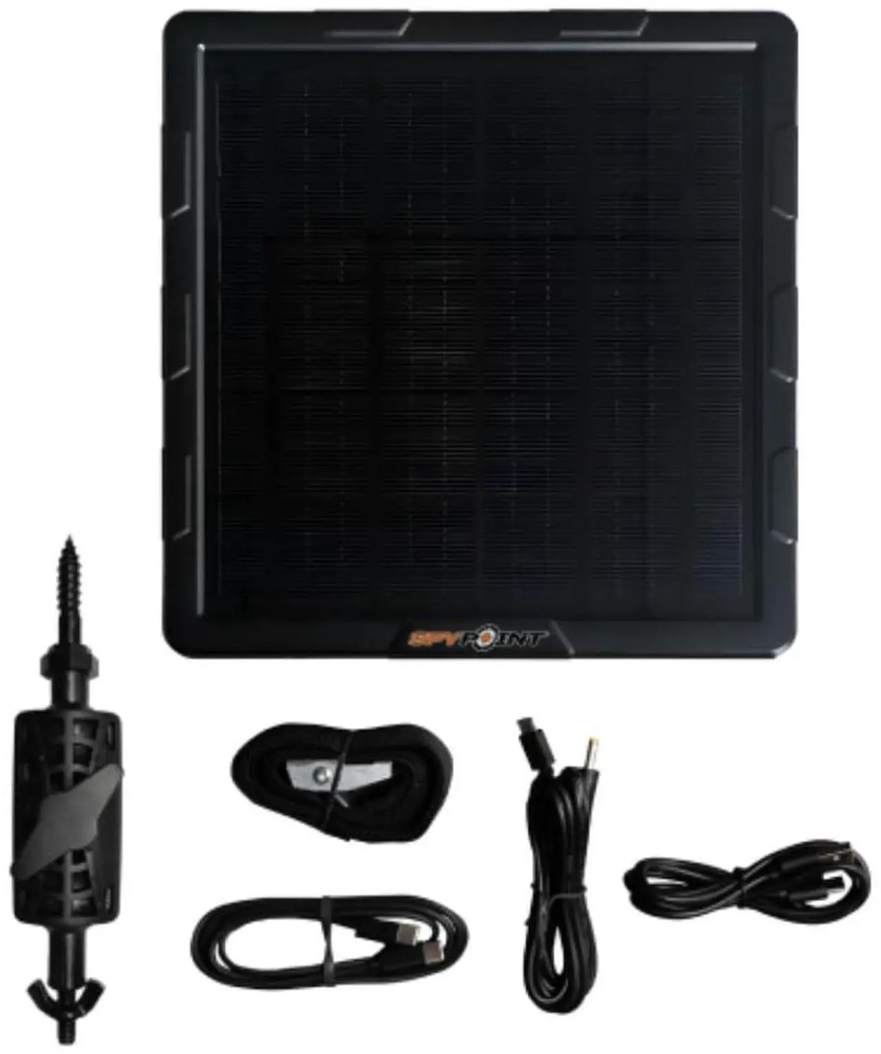 Alt view image 3 of 4 - Spypoint SPLB-10 Compact Solar Panel with Heavy-Duty Mounting Arm and 360-Degree Rotation (Black)