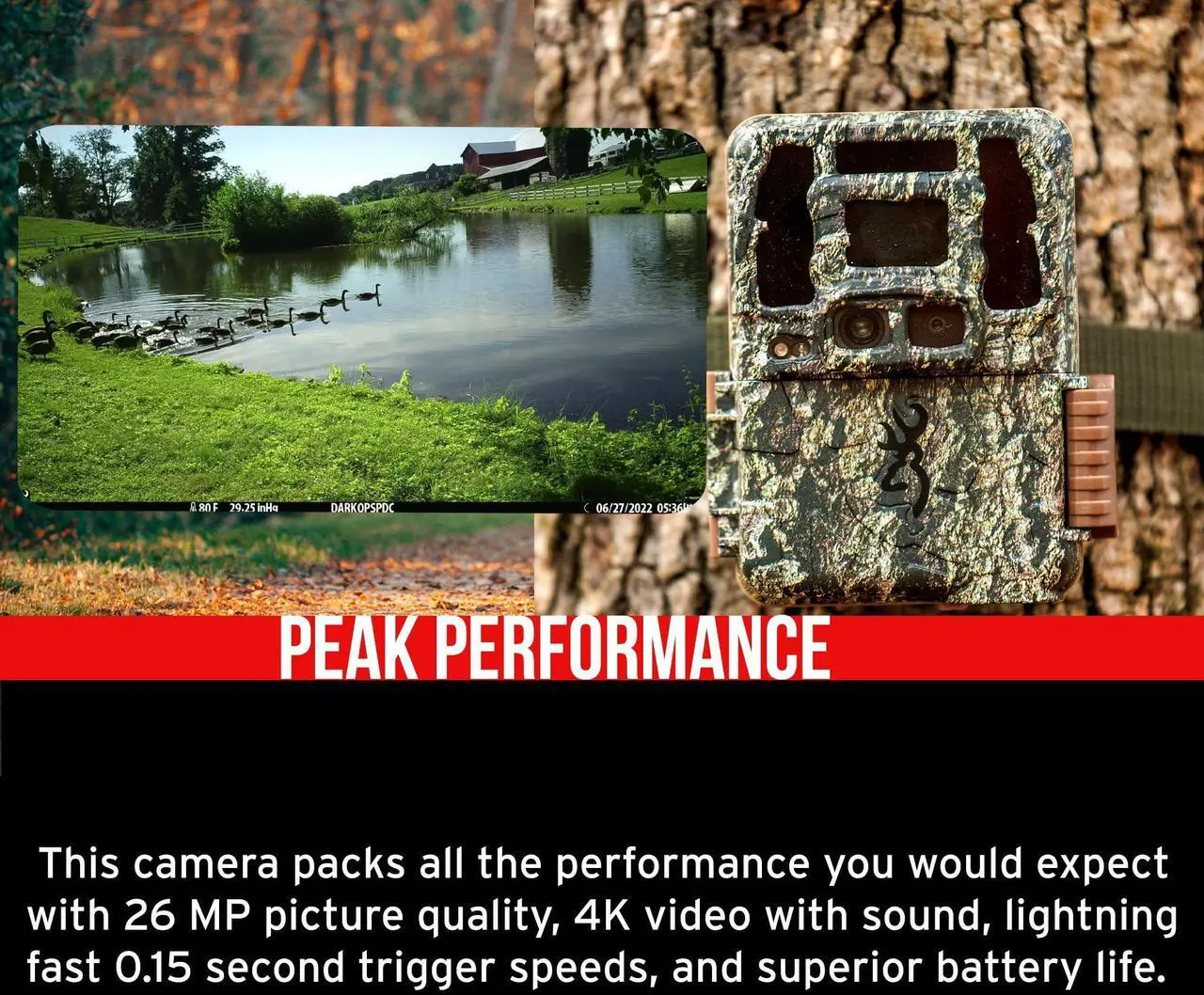 Alt view image 5 of 7 - Browning Trail Cameras Dark Ops FHDR 26MP 4 Infrared LED Night Vision Camera Bundle with 32GB Memory Card and All-In-One High-Speed Card Reader (3 Items)
