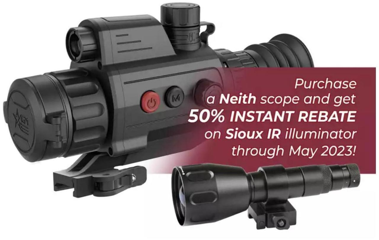 Alt view image 6 of 7 - AGM Global Vision Neith DS32 4MP 2560x1440 Digital Day and Night Vision Rifle Scope with 400 Meter Detection Range and 64 GB Built-In Memory Card
