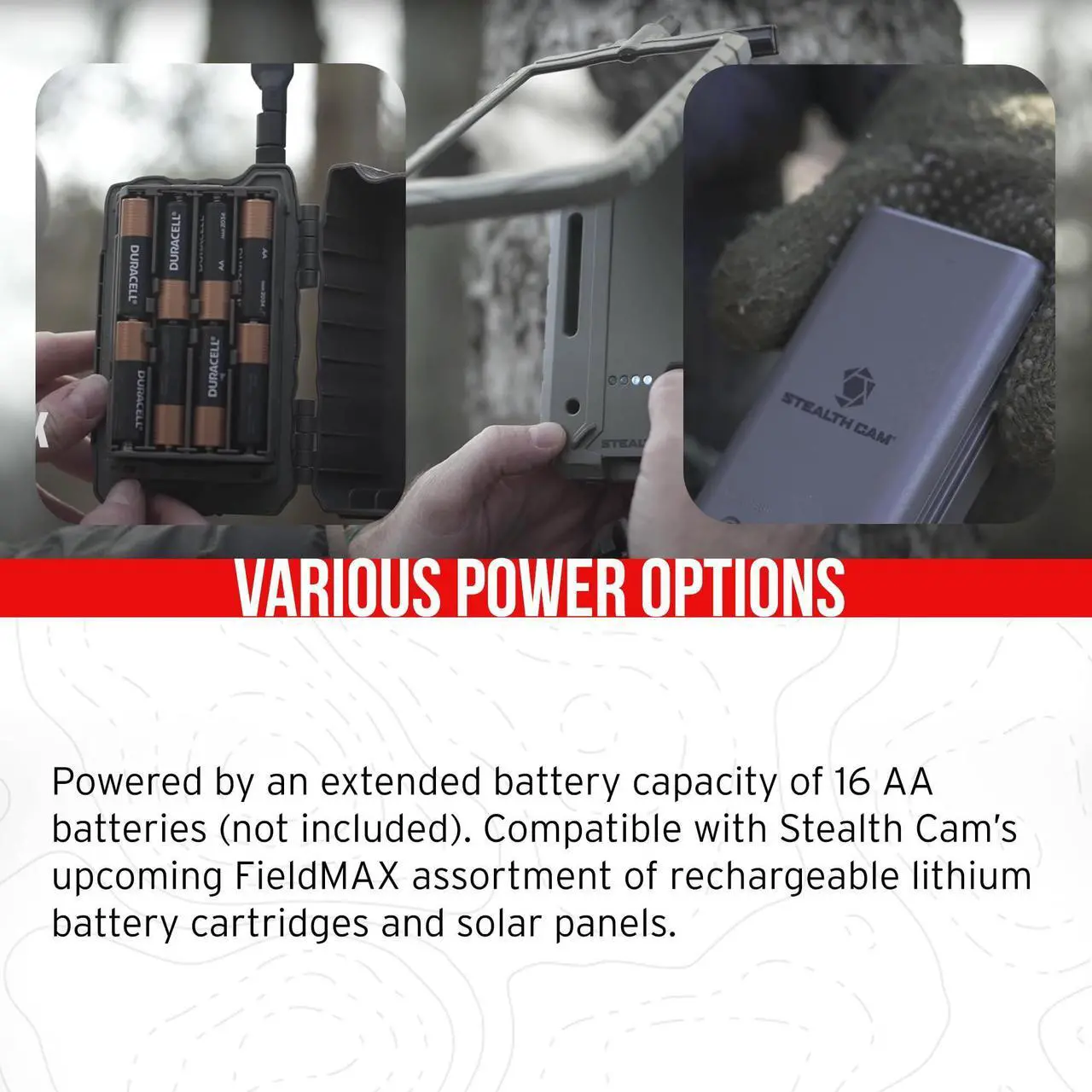 Alt view image 4 of 7 - Stealth Cam 40MP Deceptor Max Cellular Trail Camera with 0.4-Second Trigger Speed (2-Pack) Bundle with 5000mAh Solar Battery (2-Pack), Card Reader, and 32GB Memory Card (2-Pack) (6 Items)