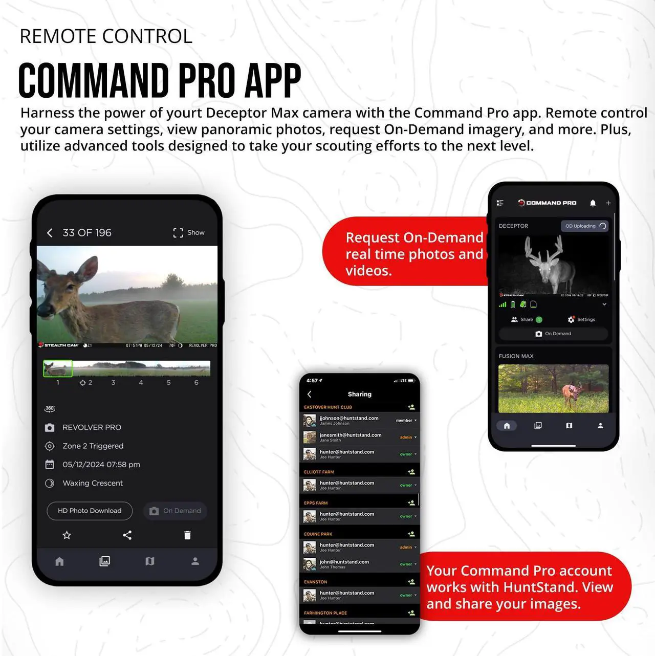 Alt view image 5 of 7 - Stealth Cam 40MP Deceptor Max Cellular Trail Camera with 0.4-Second Trigger Speed (2-Pack) Bundle with 5000mAh Solar Battery (2-Pack), Card Reader, and 32GB Memory Card (2-Pack) (6 Items)