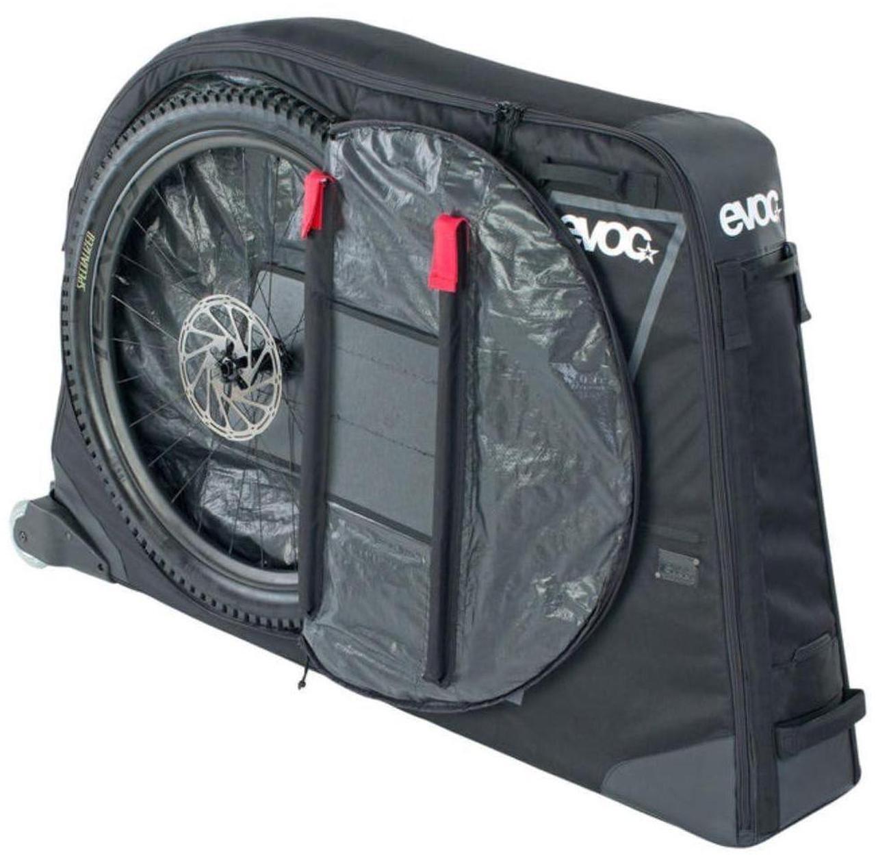 Alt view image 6 of 7 - EVOC Road Bike Bag with Molded Polycarbonate Bike Block and Skate Wheels (285L, Black)