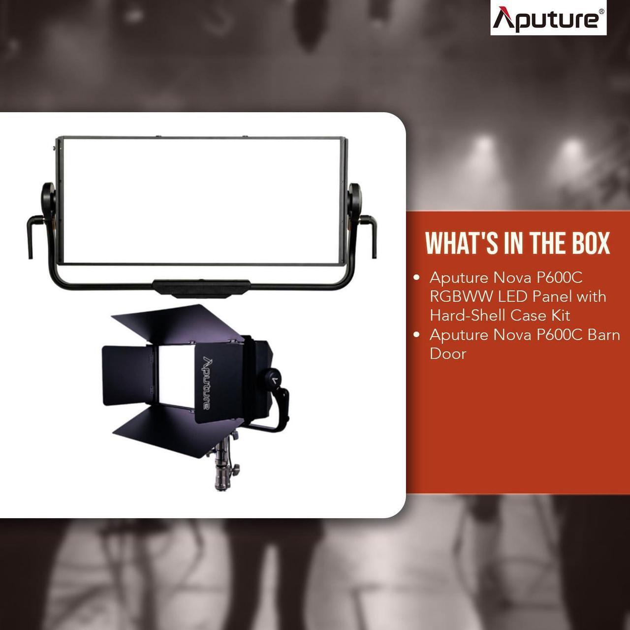 Alt view image 7 of 7 - Aputure Nova P600C RGBWW LED Panel with Hard-Shell Case Kit Bundle with Aputure Nova P600C Barn Door (2 Items)