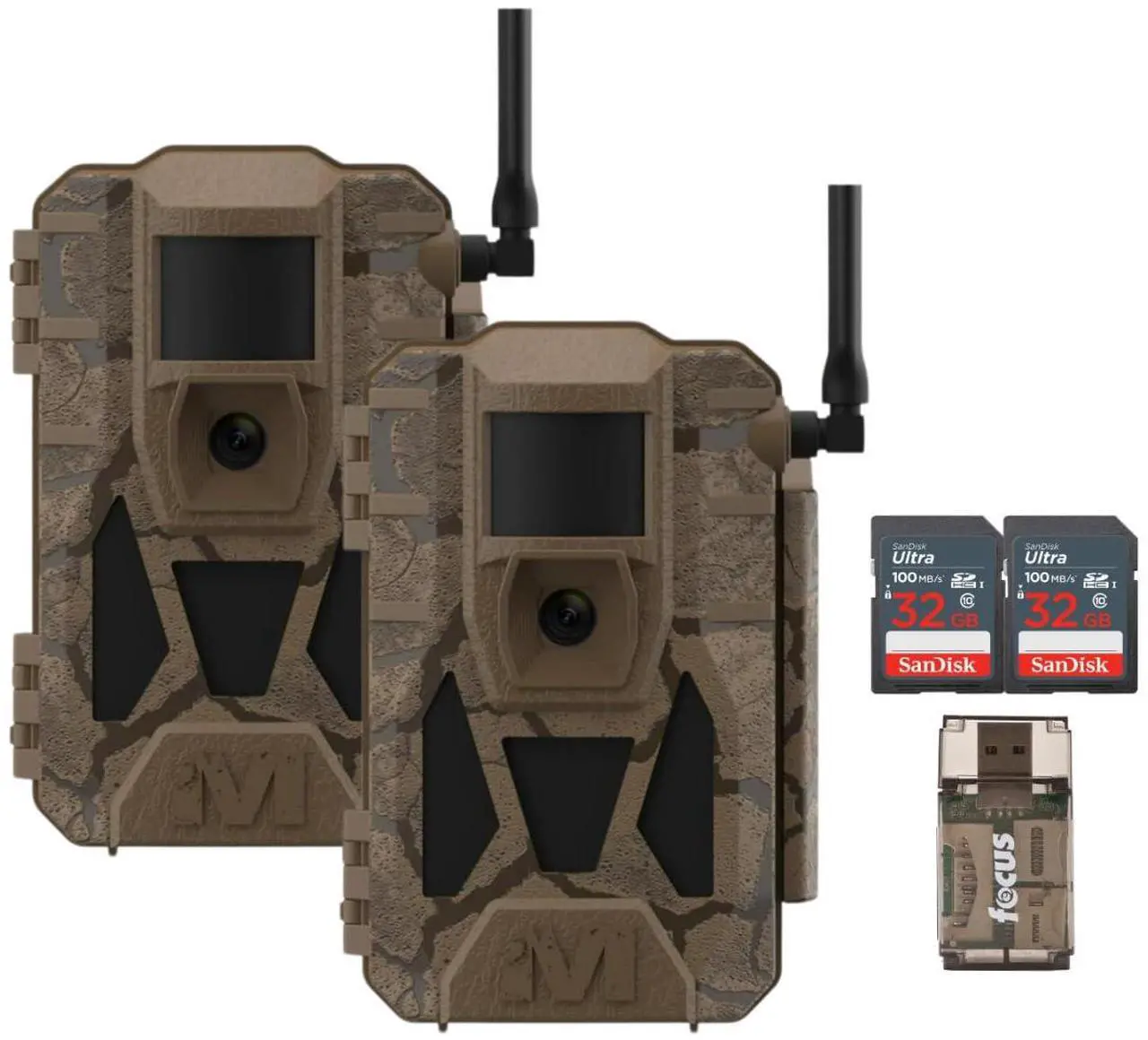 Main image of Muddy Matrix 2.0 Power Pack 36MP Cellular Trail Camera Bundle with 32 GB Memory Card and Card Reader (2 Pack)