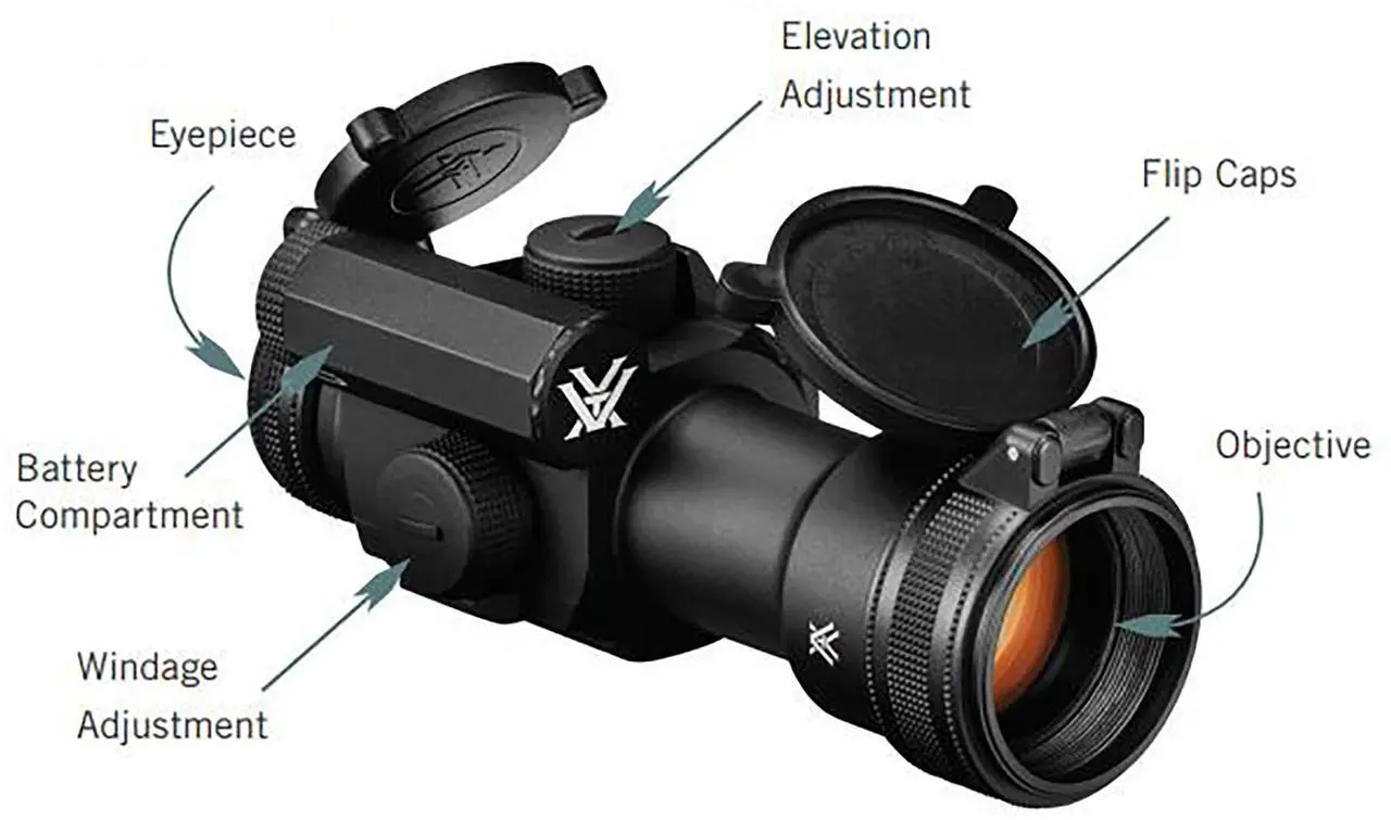 Alt view image 6 of 7 - Vortex StrikeFire II Red Dot Sight (Cantilever Mount)
