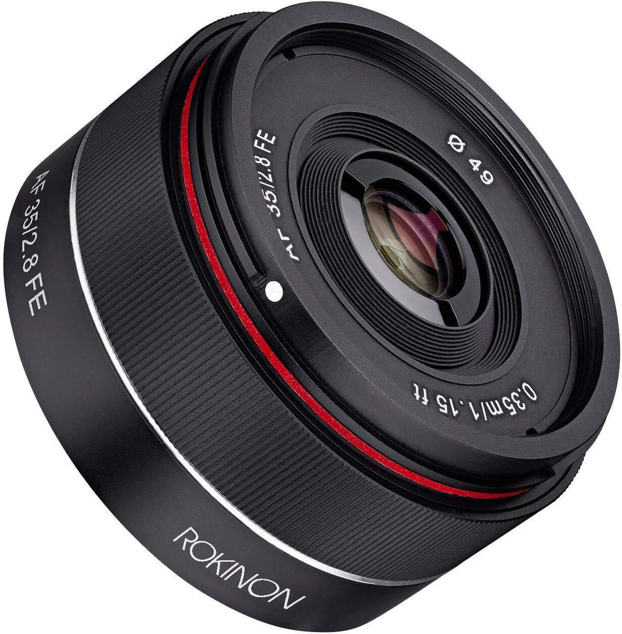 Alt view image 8 of 11 - Rokinon 35mm f/2.8 (IO35AF-E) Ultra Compact Wide Angle Lens for Sony E Mount, Black