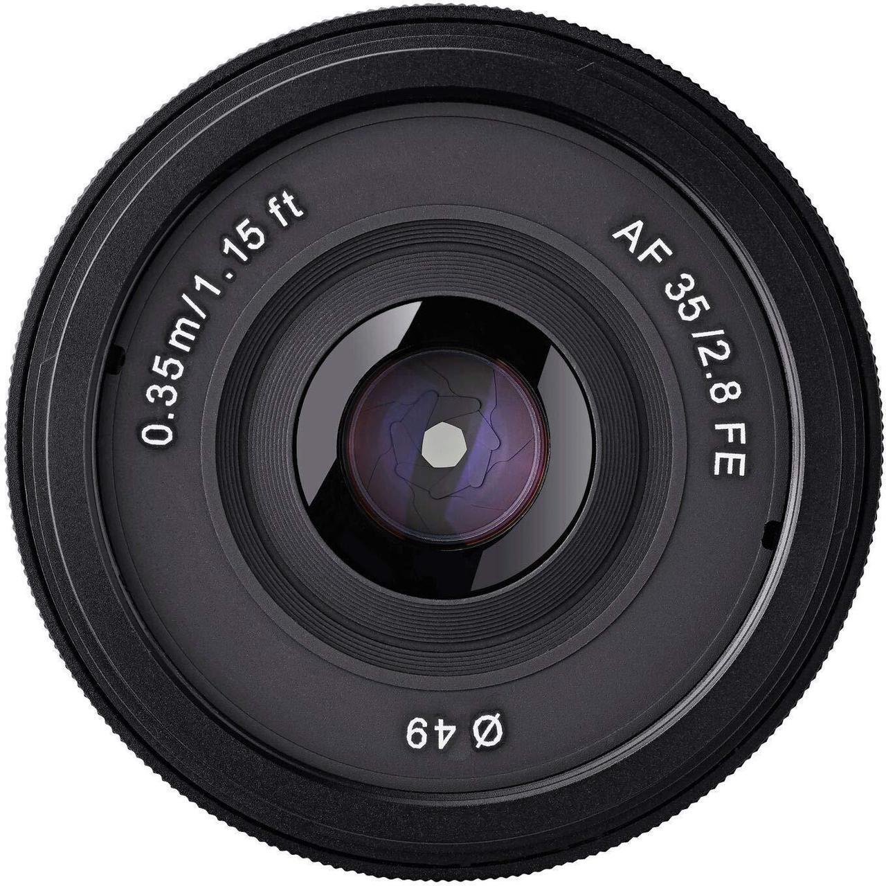 Alt view image 10 of 11 - Rokinon 35mm f/2.8 (IO35AF-E) Ultra Compact Wide Angle Lens for Sony E Mount, Black