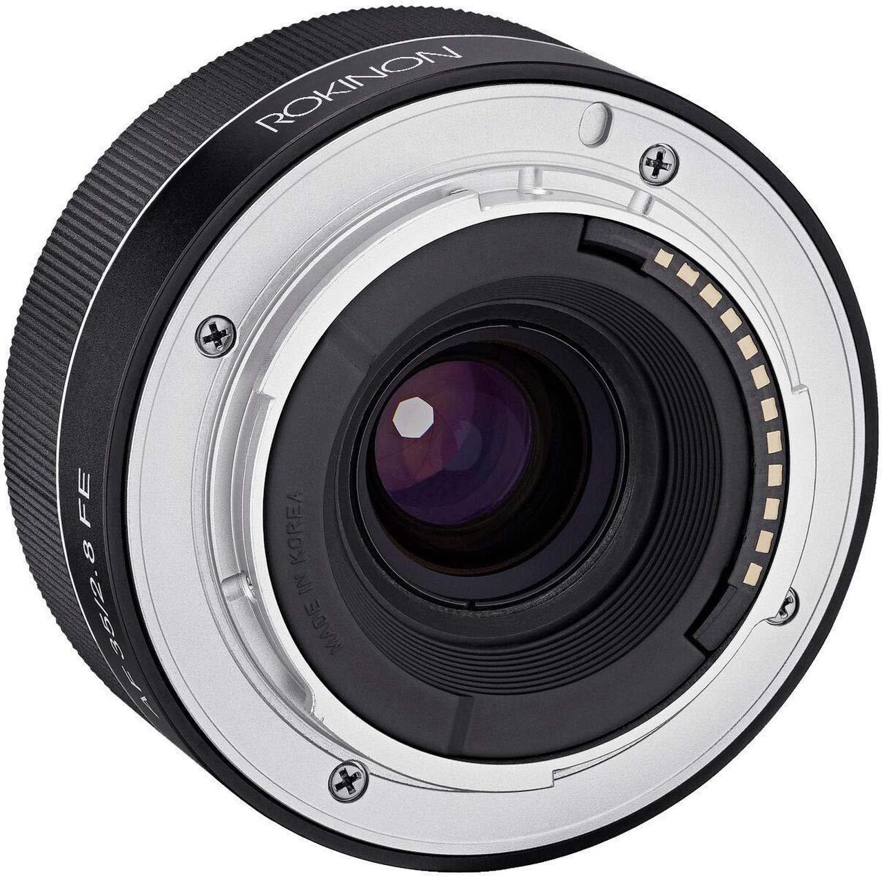 Alt view image 9 of 11 - Rokinon 35mm f/2.8 (IO35AF-E) Ultra Compact Wide Angle Lens for Sony E Mount, Black