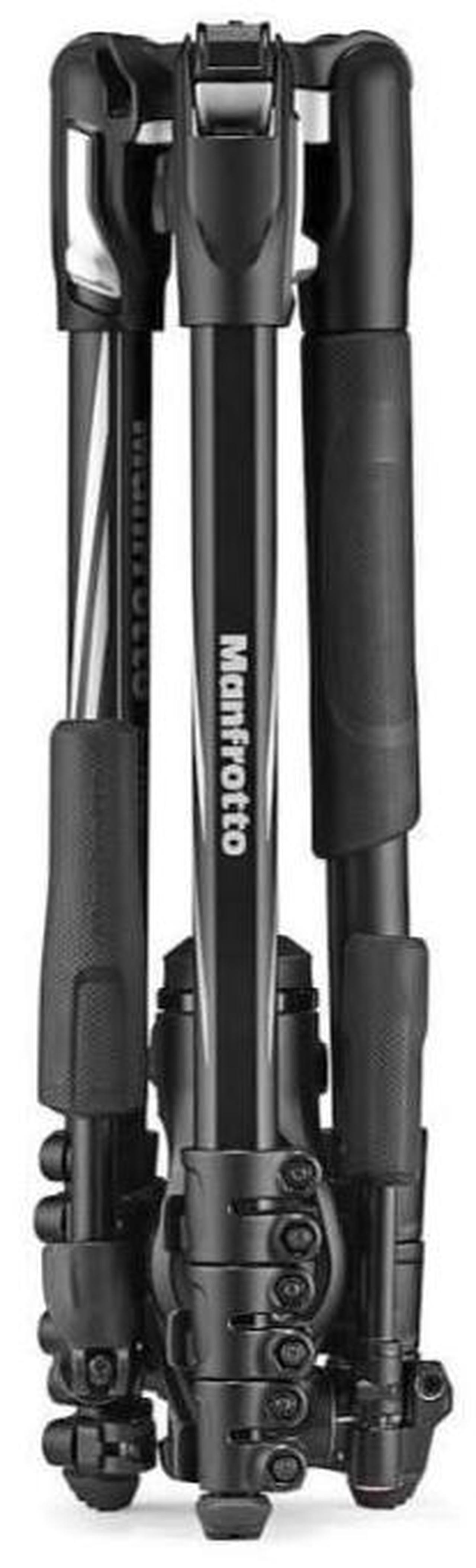 Alt view image 5 of 9 - manfrotto befree 3-way live advanced camera tripod kit, aluminium travel tripod, lever lock, with 3-way fluid head, for photo and video, vlogging equipment, with carry bag (mkbfrla4bk-3wus)