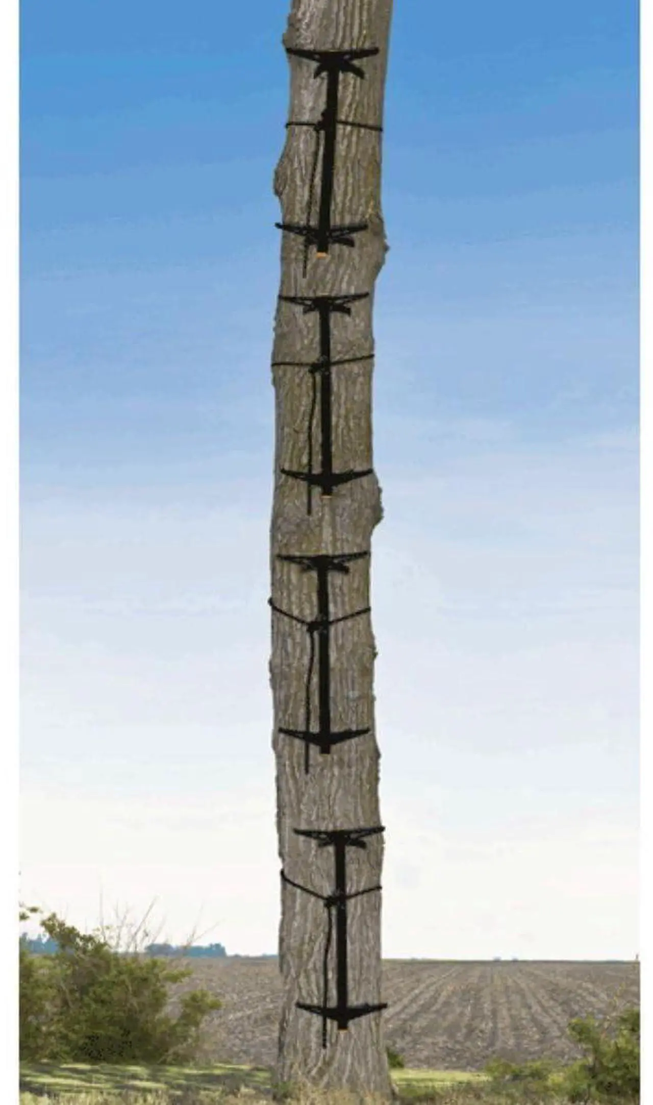 Alt view image 2 of 7 - Muddy Pro 20-Inch Aluminum Climbing Stick with Built-In Teeth and Aluminum Bark Biters for Crooked or Straight Trees (4-Pack)