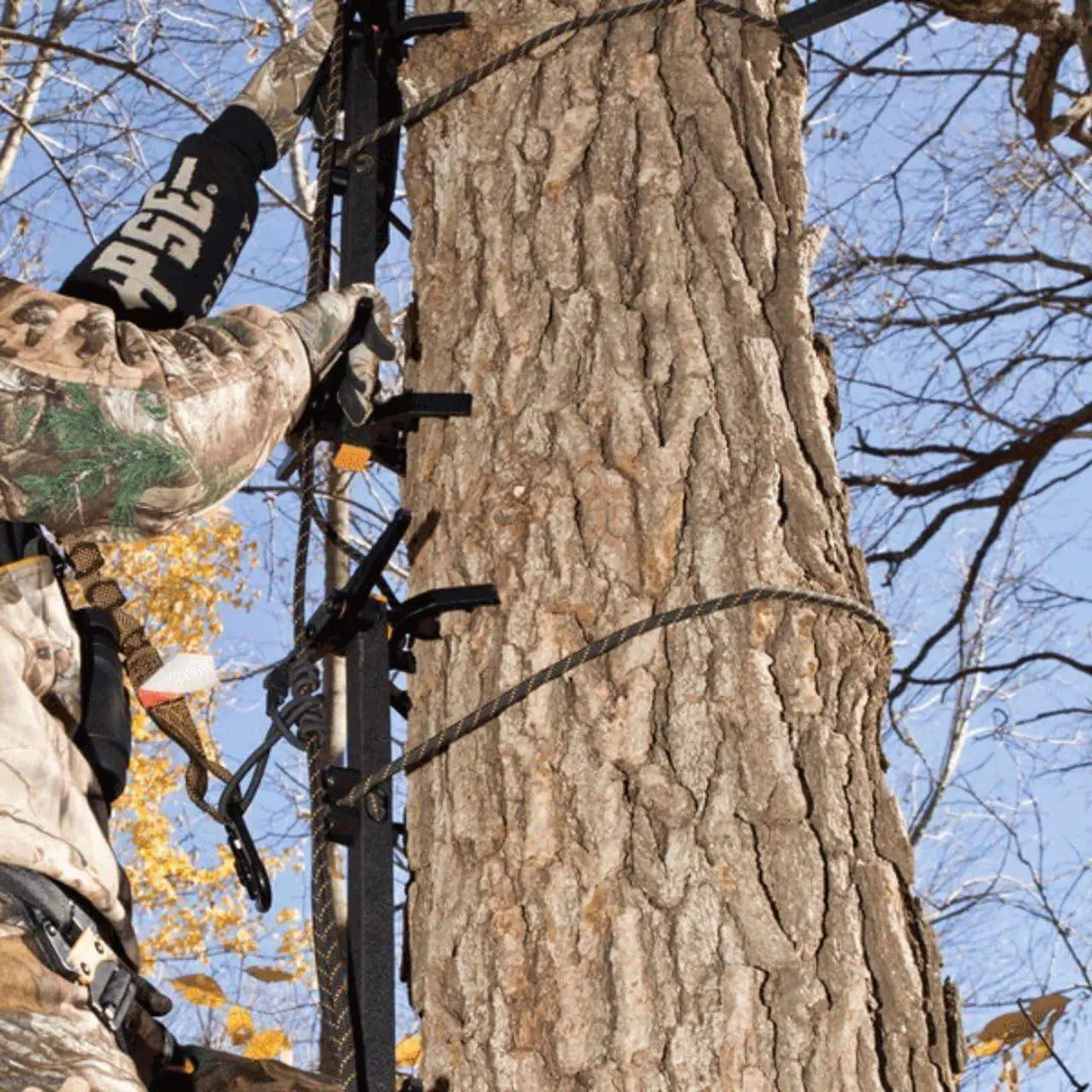 Alt view image 3 of 7 - Muddy Pro 20-Inch Aluminum Climbing Stick with Built-In Teeth and Aluminum Bark Biters for Crooked or Straight Trees (4-Pack)
