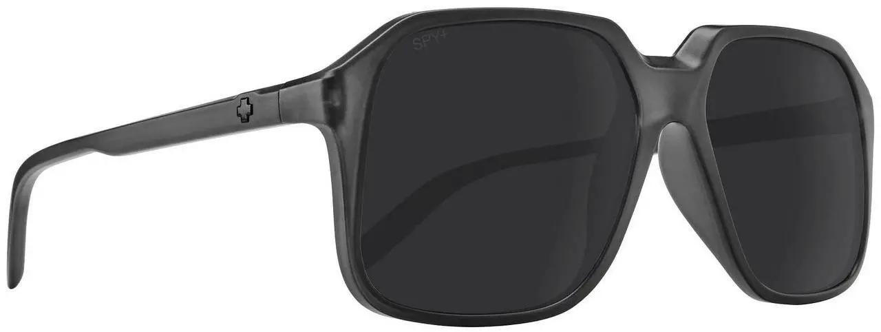 Alt view image 5 of 7 - SPY Optic Hotspot Large to Extra-Large Size Sunglasses for Women (Matte Translucent Black Frame and Black Gray Polar Lens)