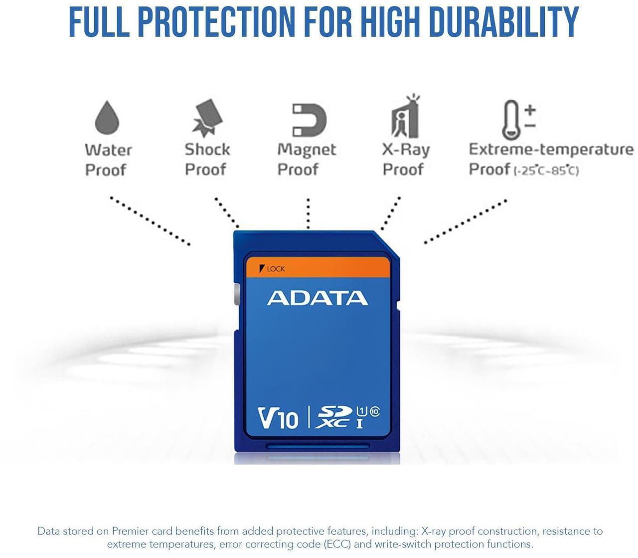 Alt view image 5 of 7 - ADATA Premier 32GB SDHC UHS-I U1 Waterproof Shockproof Anti-Static Memory Card for Digital Cameras (50-Pack) Bundle with Focus All-In-One High Speed Card Reader (51 Items)