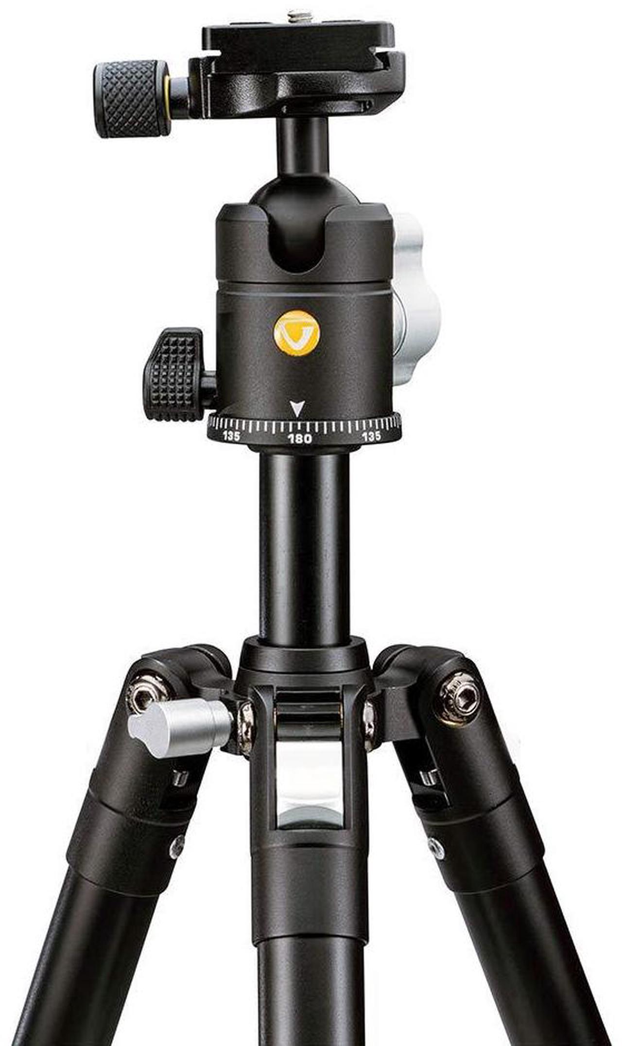 Alt view image 3 of 7 - Vanguard Vesta FB 235AB Aluminum Tripod Kit with Quick Flip Leg Locks and Reversible Central Column for Mirrorless Camera Kits (Black)