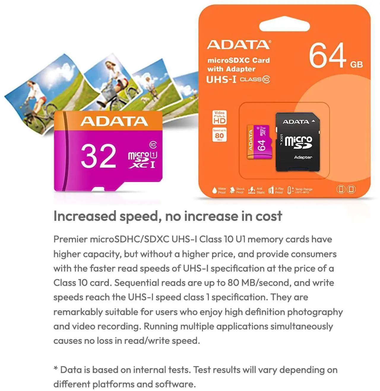 Alt view image 3 of 6 - ADATA Premier 32GB UHS I Class10 MicroSDHC Memory Card with Adapter (10-pack) with All-In-One High Speed Card Reader bundle (11 Items)