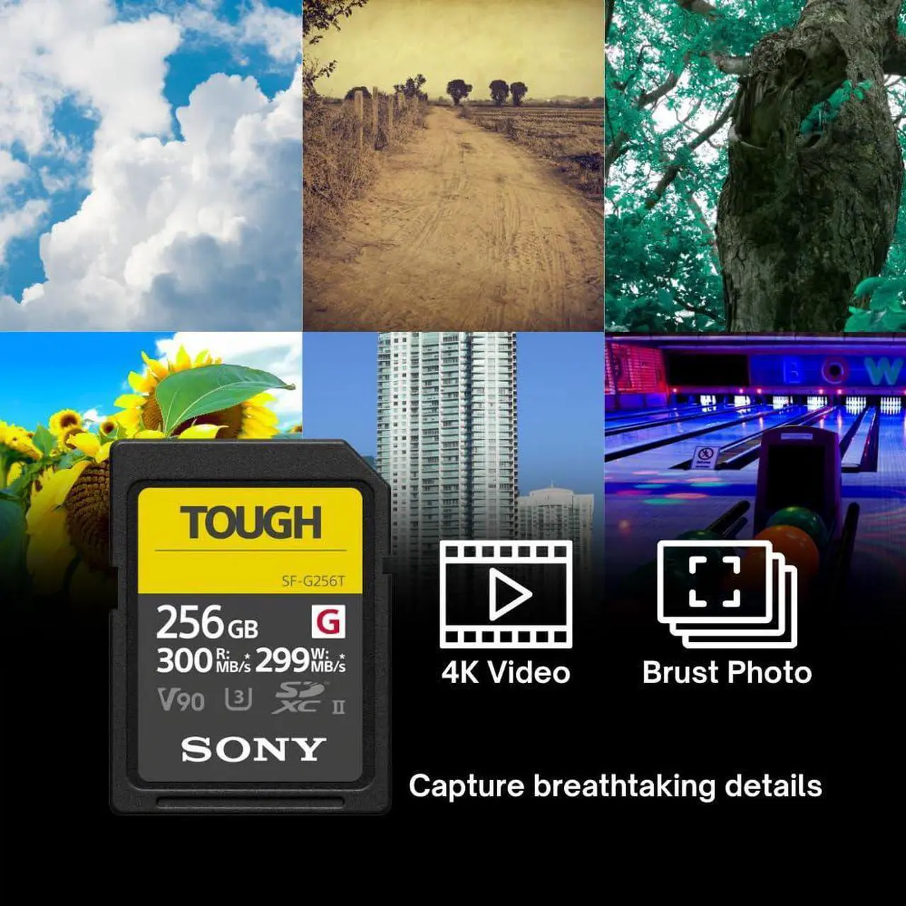 Alt view image 5 of 6 - Sony 256 GB TOUGH G Series UHS-II SDXC Memory Card Bundle with Sony UHS-II USB 3.1 SD Card Reader (2 Items)