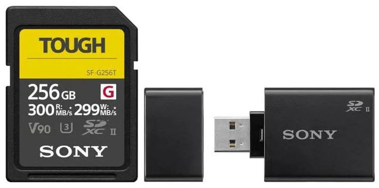 Main image of Sony 256 GB TOUGH G Series UHS-II SDXC Memory Card Bundle with Sony UHS-II USB 3.1 SD Card Reader (2 Items)