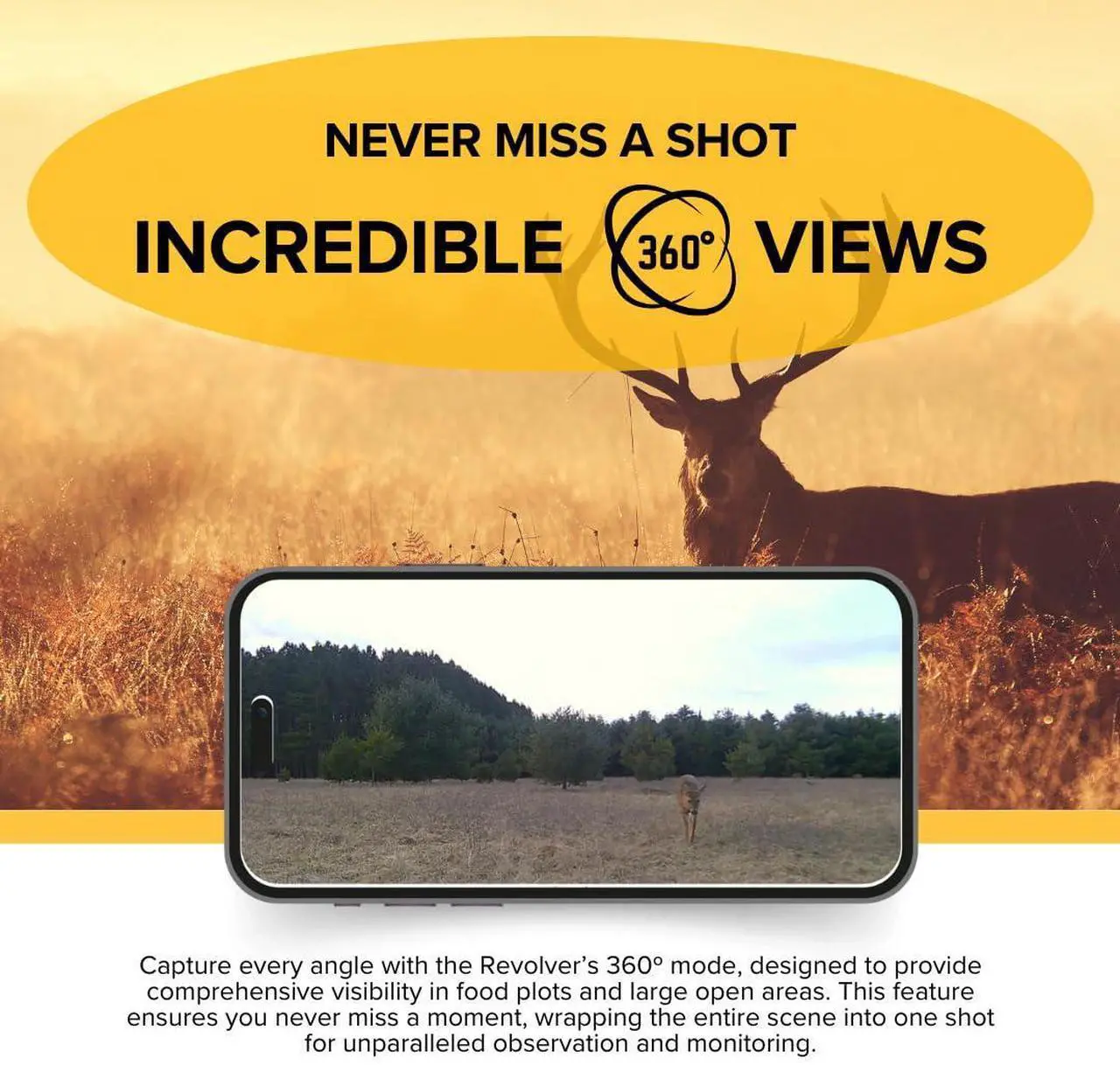 Alt view image 5 of 7 - Stealth Cam Revolver 36MP 360-Degree Cellular Trail Camera Bundle with FieldMax 3000 mAh Solar Battery Pack, Adjustable Multi-Pivot Mounting Post, 32GB Memory Card, and SD Card Reader (5 Items)