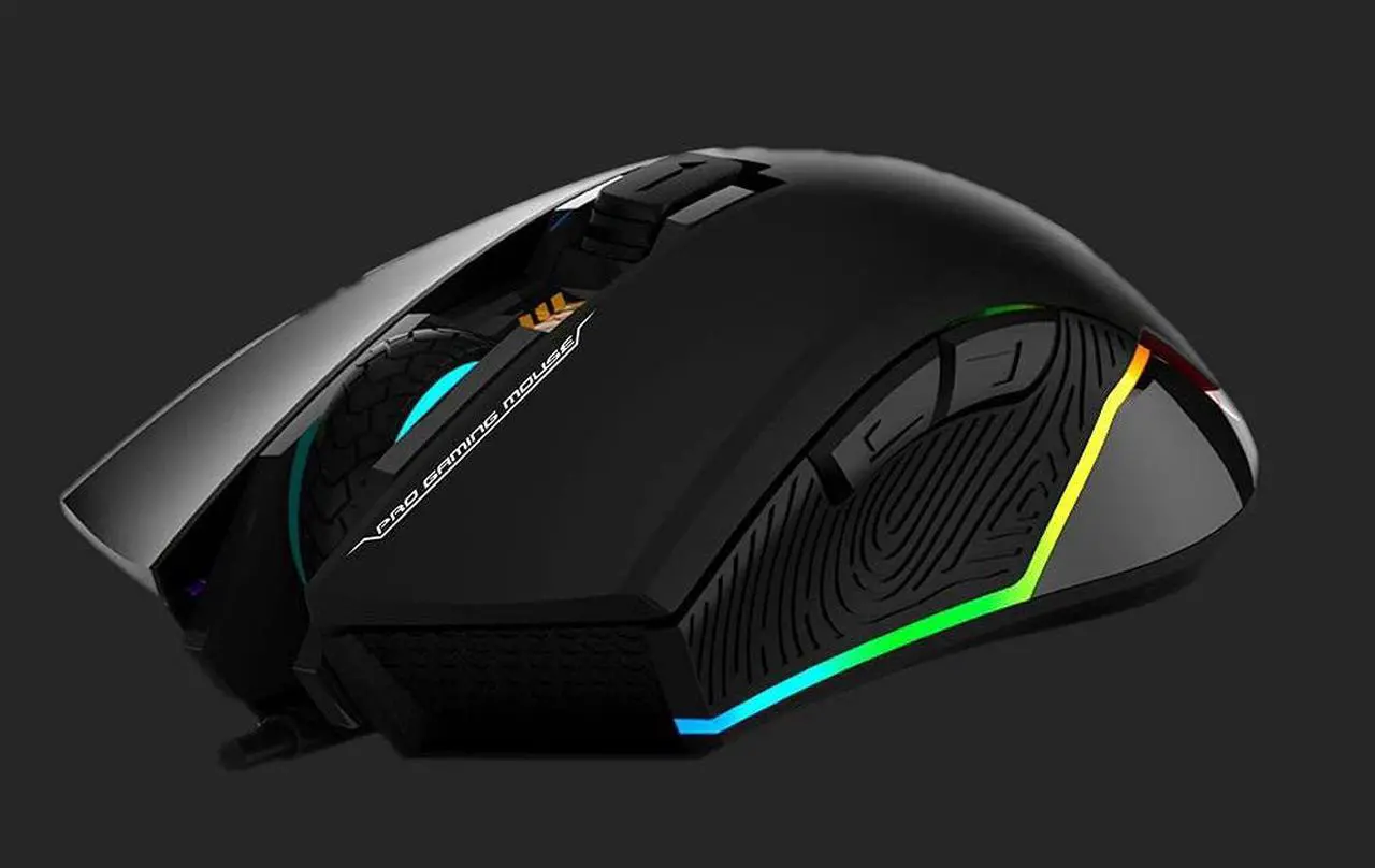 Alt view image 11 of 11 - HP Wired Gaming Mouse LED RGB Backlit Adjustable 6200 DPI 6 Programmable Buttons Ergonomic USB Mice for Gamers