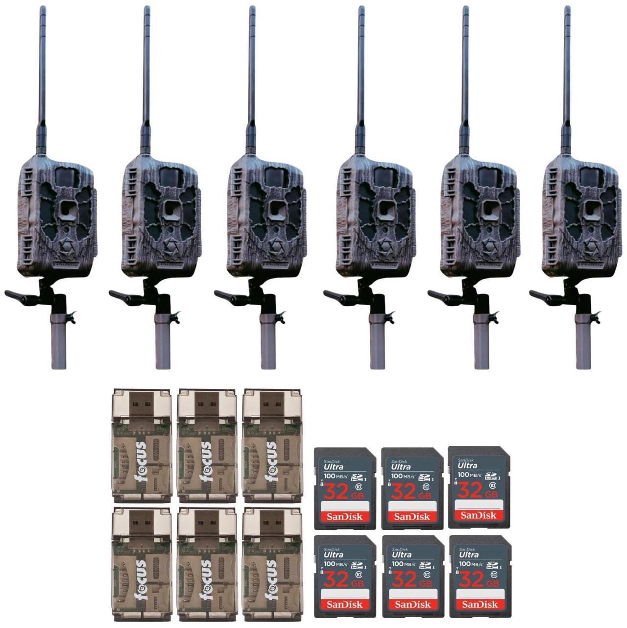 Main image of Stealth Cam DECEPTOR MAX 2.0 Cellular Trail Camera (Brown) Bundle with 32 GB Memory Card and Card Reader (6 Pack)