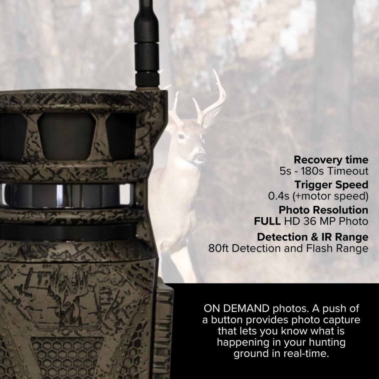 Alt view image 4 of 7 - Wildgame Innovations Orbit 360-Degree Trail Camera with 36MP Image Quality and 1080p Video Bundle with 5400mAh Battery Pack, 3000mAh Battery Pack, 32GB Memory Card, and Card Reader (5 Items)