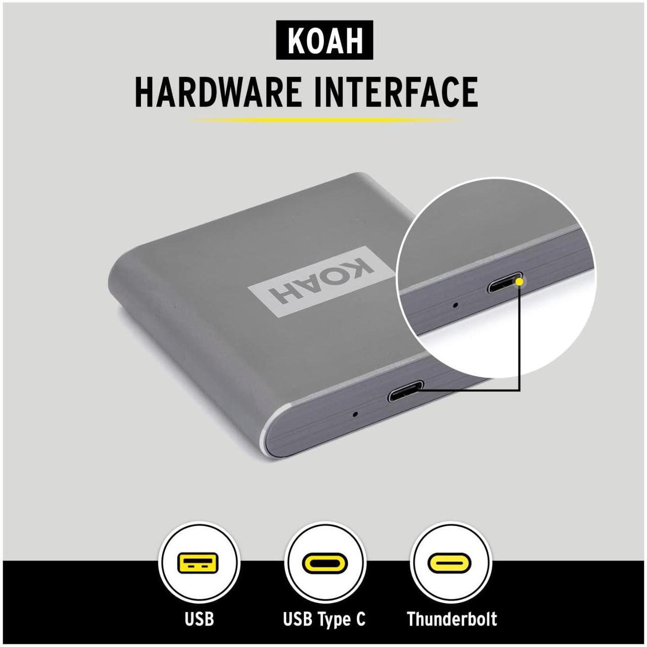 Alt view image 7 of 7 - Koah Pro USB 3.2 Type-C Connector 10Gbps CFexpress Type B Card Reader with 2 Cables