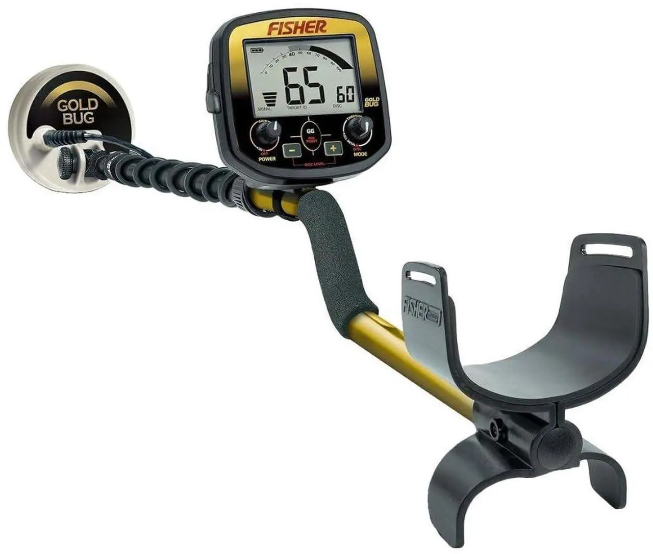 Alt view image 2 of 5 - Fisher Labs Gold Bug Metal Detector with V-Break Tone Discrimination, Fast Retune Speed, and Biaxial Coils (Black)