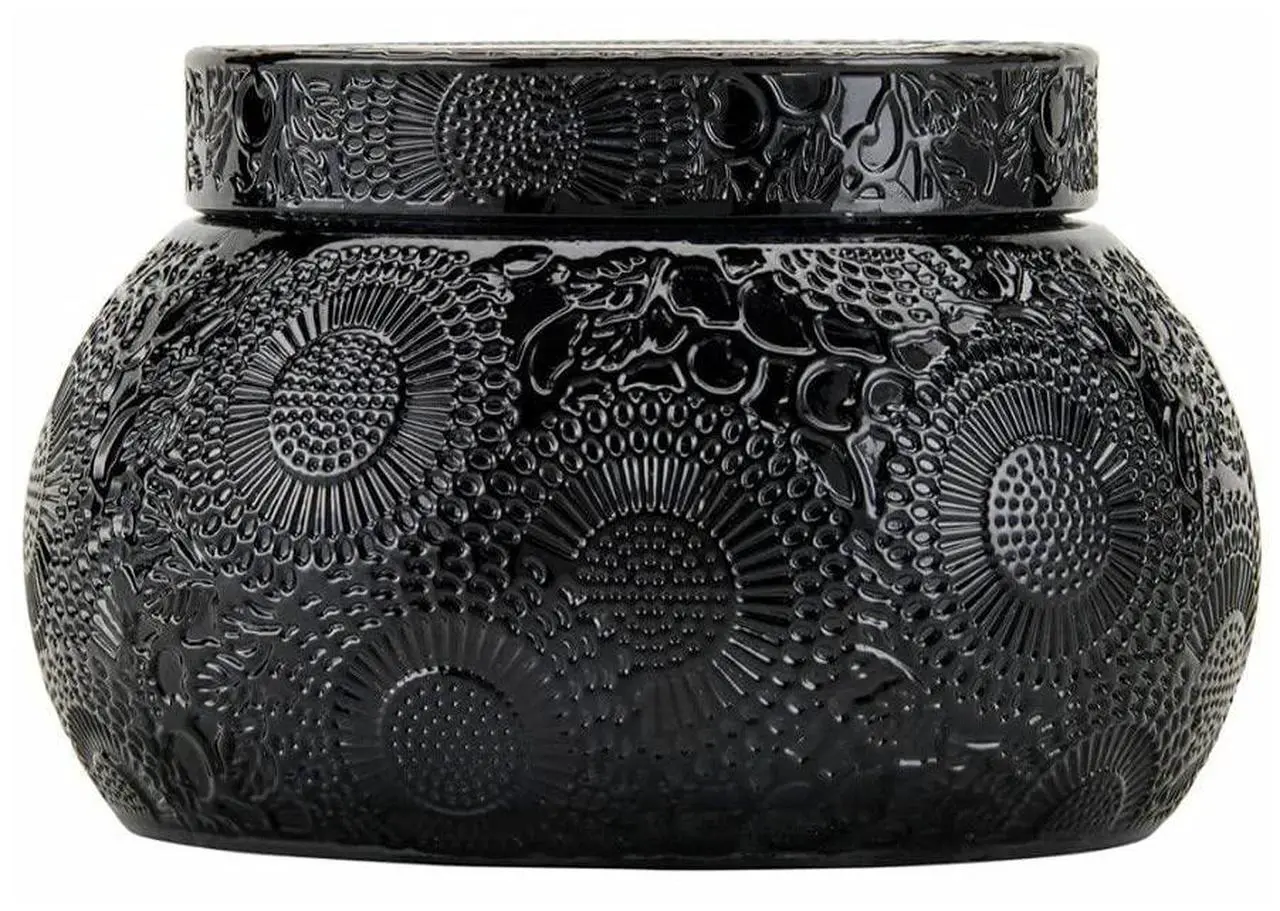 Alt view image 3 of 5 - Voluspa Embossed Glass Chawan Bowl Candles (Panjore Lychee and Moso Bamboo, 14oz) Bundle (2 Items)