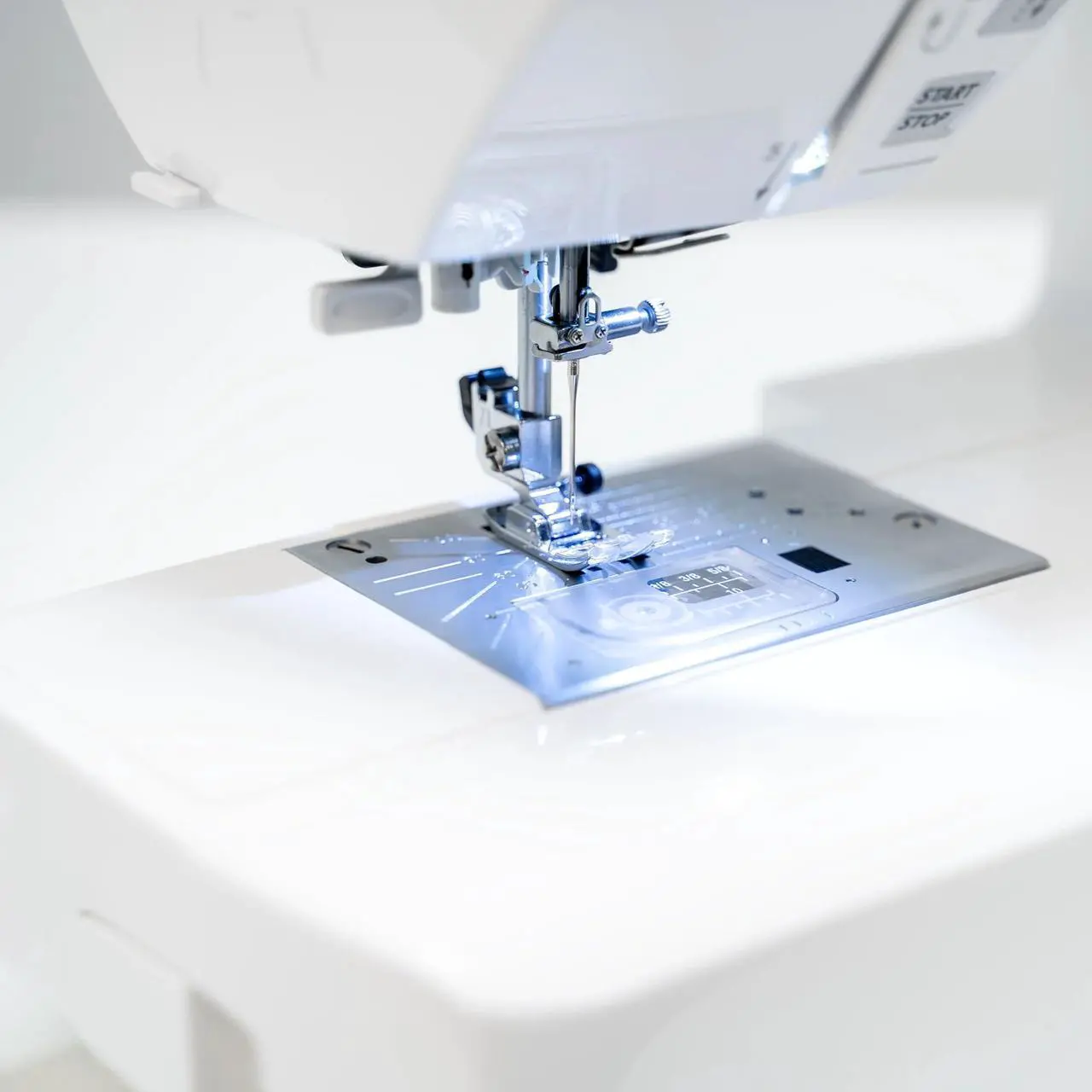 Alt view image 5 of 7 - Janome 3160QDC-G Sewing and Quilting Machine with 60 Stitches and 6 One-Step Buttonholes, Built-In Needle Threader, and Quilt Kit (White and Grapevine)