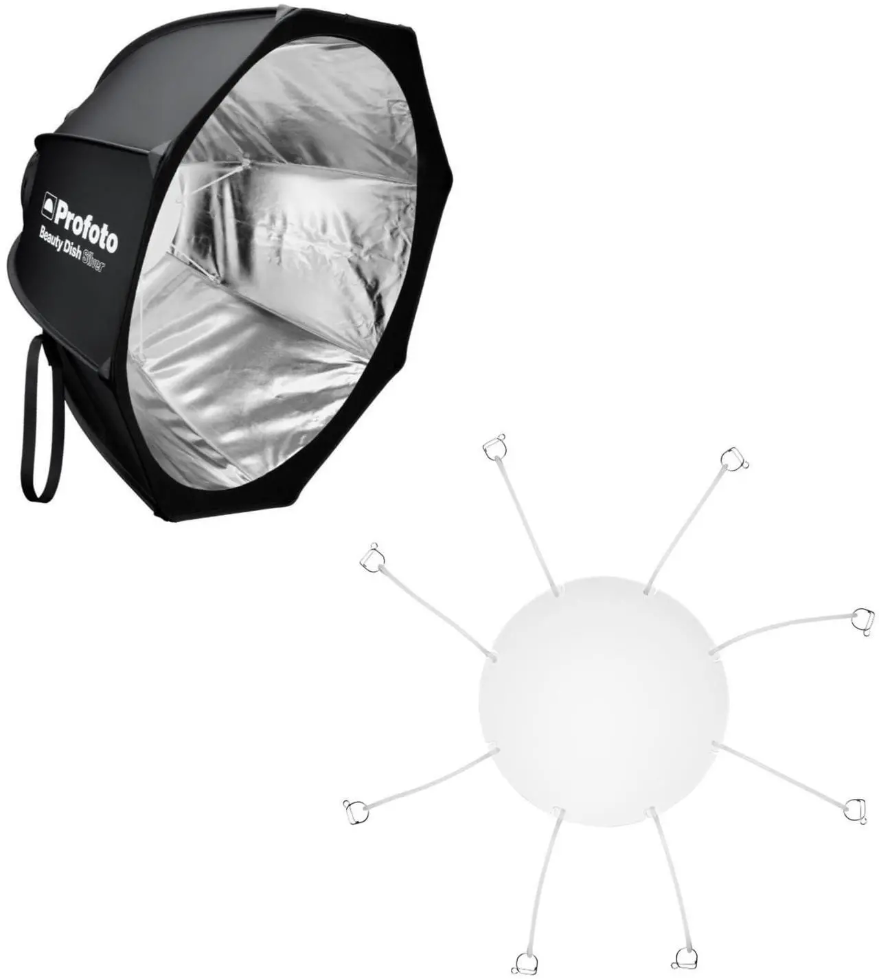 Main image of Profoto Beauty Dish for Portraits and Fashion with Speedring and Circular Front Edge (Gray) Bundle with Profoto Deflector Plate for Profoto Beauty Dish (2 Items)