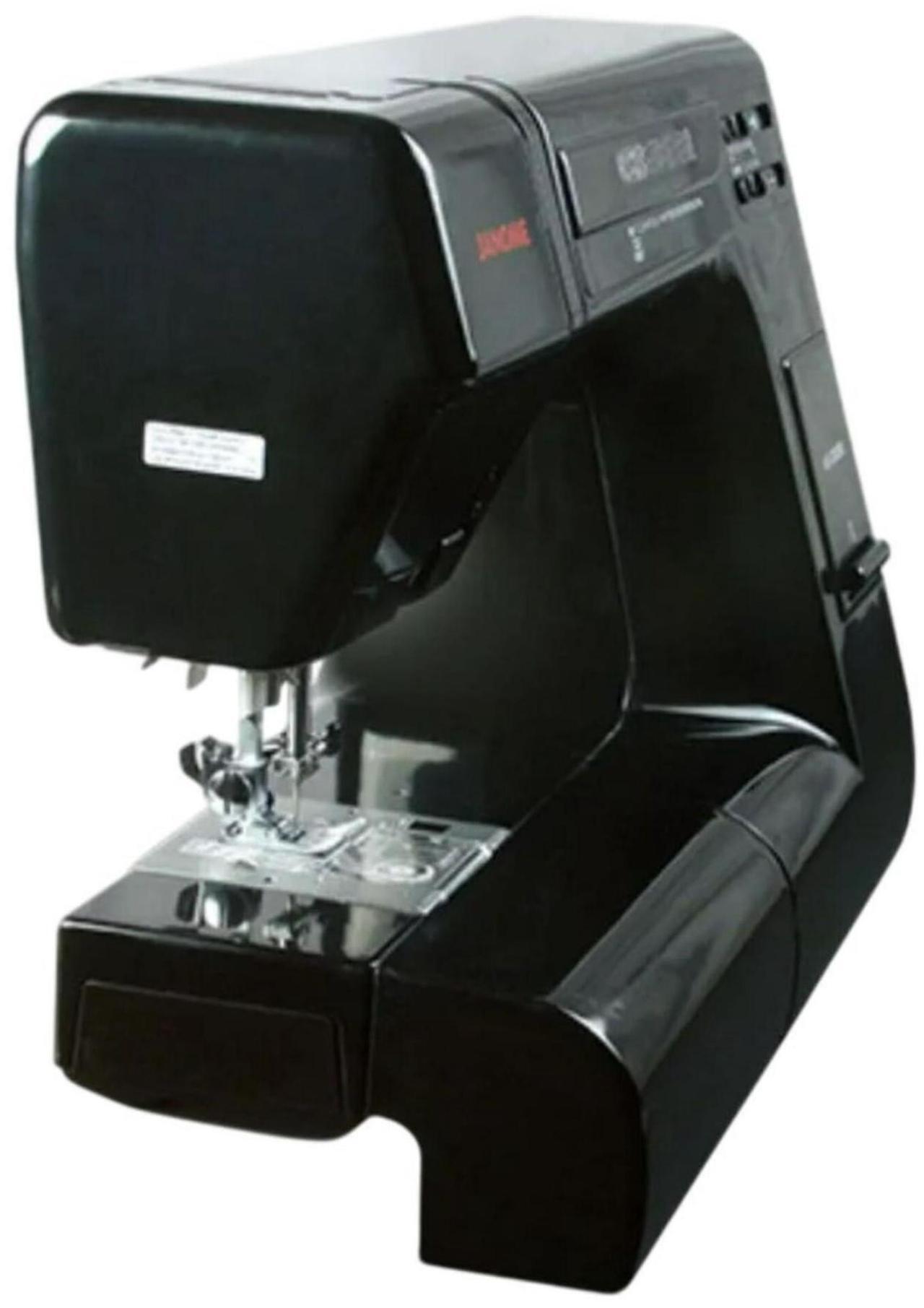 Alt view image 2 of 7 - Janome HD-5000 Black Edition Heavy-Duty Sewing Machine with Aluminum Body, 18 Stitches, Free Arm, and Built-In Needle Threader