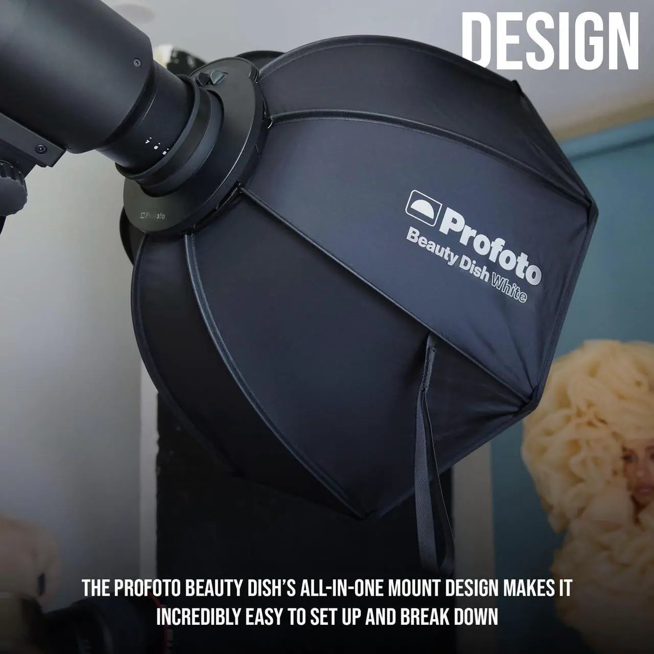 Alt view image 4 of 7 - Profoto Beauty Dish for Portraits and Fashion with Speedring and Circular Front Edge (Gray) Bundle with Profoto Deflector Plate for Profoto Beauty Dish (2 Items)