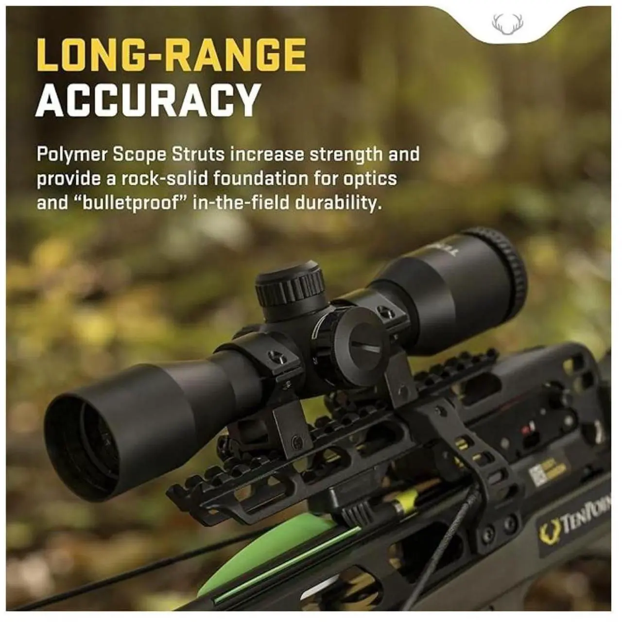 Alt view image 4 of 7 - TenPoint Venom X Crossbow with ACUslide Cocking and De-Cocking System, Pro-View 400 Scope, and Scope Struts (Moss Green)