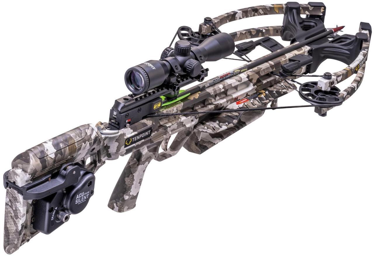 Main image of TenPoint Titan 400 Compact Profile Crossbow with T5 Trigger, Bow Hook, ACUdraw Silent, and Pro-View 400 Scope for Down-Range Accuracy (Vektra)