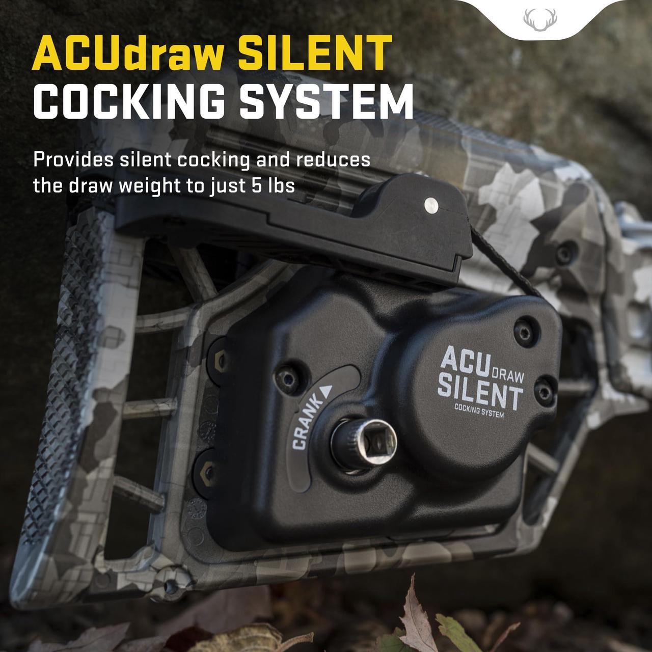 Alt view image 4 of 7 - TenPoint Titan 400 Compact Profile Crossbow with T5 Trigger, Bow Hook, ACUdraw Silent, and Pro-View 400 Scope for Down-Range Accuracy (Vektra)
