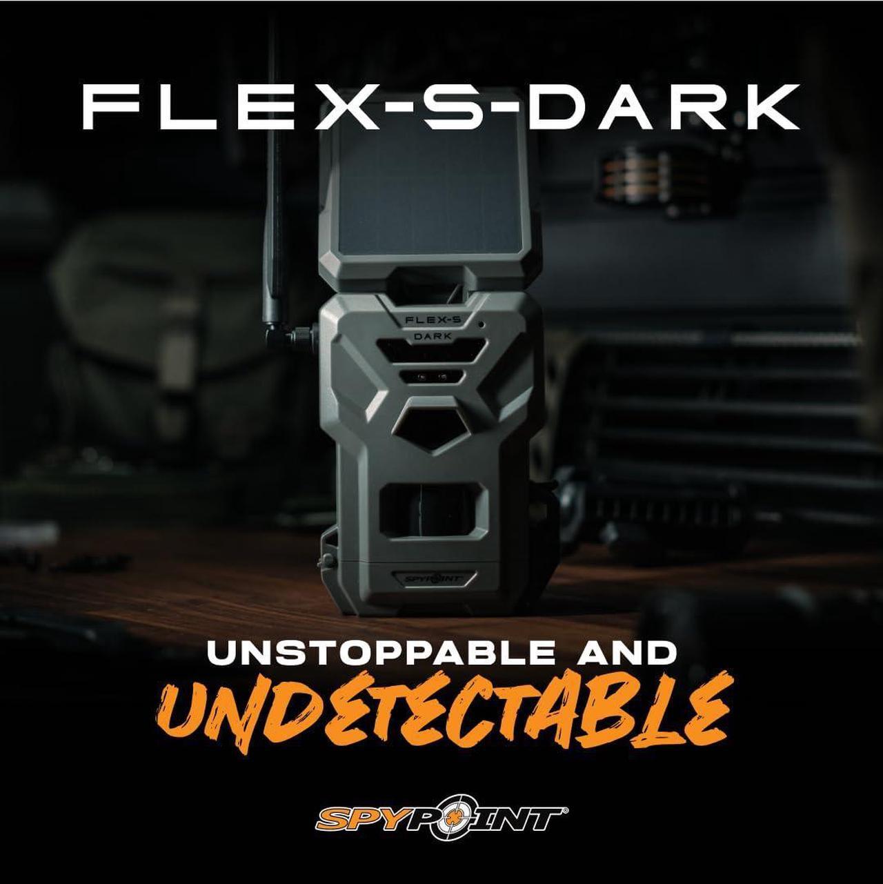 Alt view image 5 of 7 - SPYPOINT FLEX-S DARK Cellular Night Vision Trail Camera with Integrated Solar Panel, Dual SIM Configuration, 40MP Photo, and 1080p Videos with Sound (Gray)