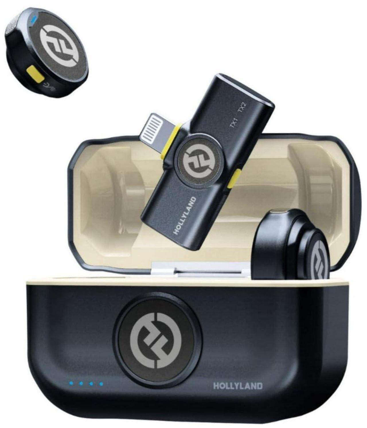 Alt view image 4 of 7 - Hollyland Lark M2 Duo and M2S Mini Combo (Space Gray) Wireless Microphone Bundle with Maxell Folding Travel Case (3 Items)