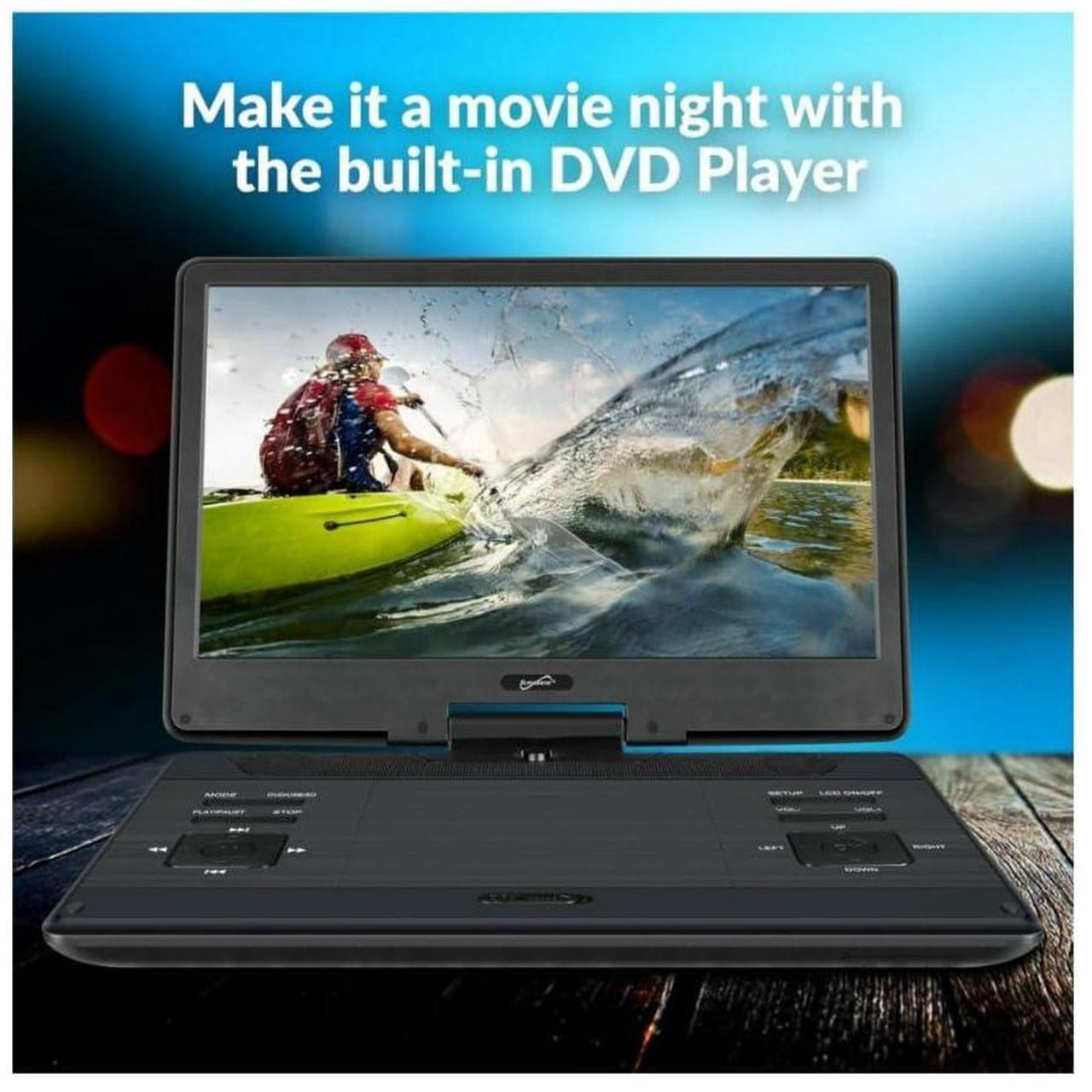 Alt view image 13 of 14 - Supersonic SC-2514, 14" Portable DVD Player with Built-in Hybrid TV Tuners, AC/DC, LED SC-2514